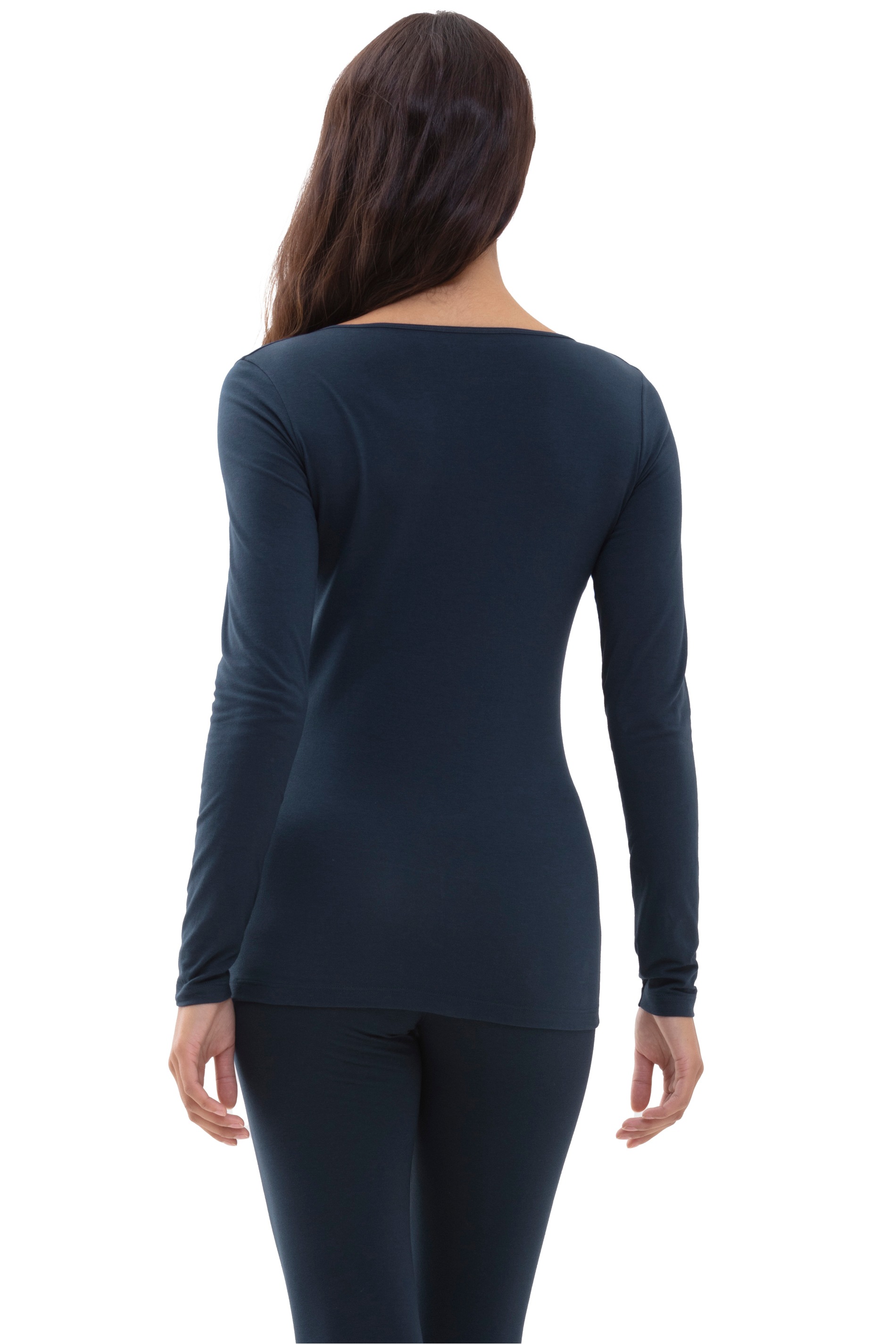 Mey Langarmshirt »COTTON PURE«, Tiefer Rundhalsausschnitt