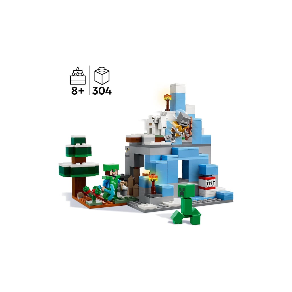 LEGO® Konstruktionsspielsteine »Die Vereisten Gipfel«, (304 St.)