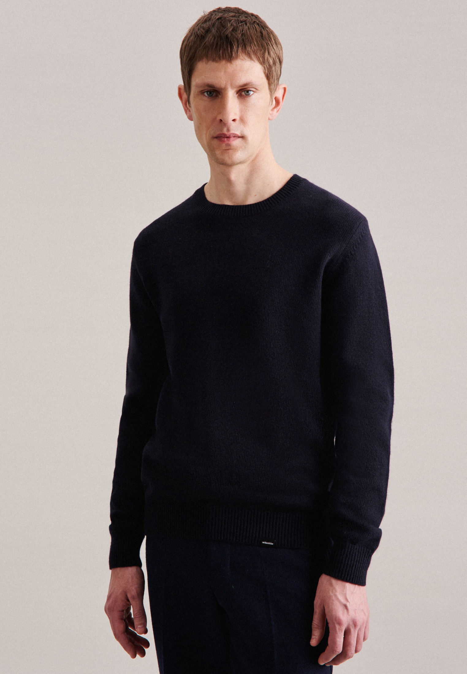 seidensticker Strickpullover »Regular« Langarm Rundhals Uni