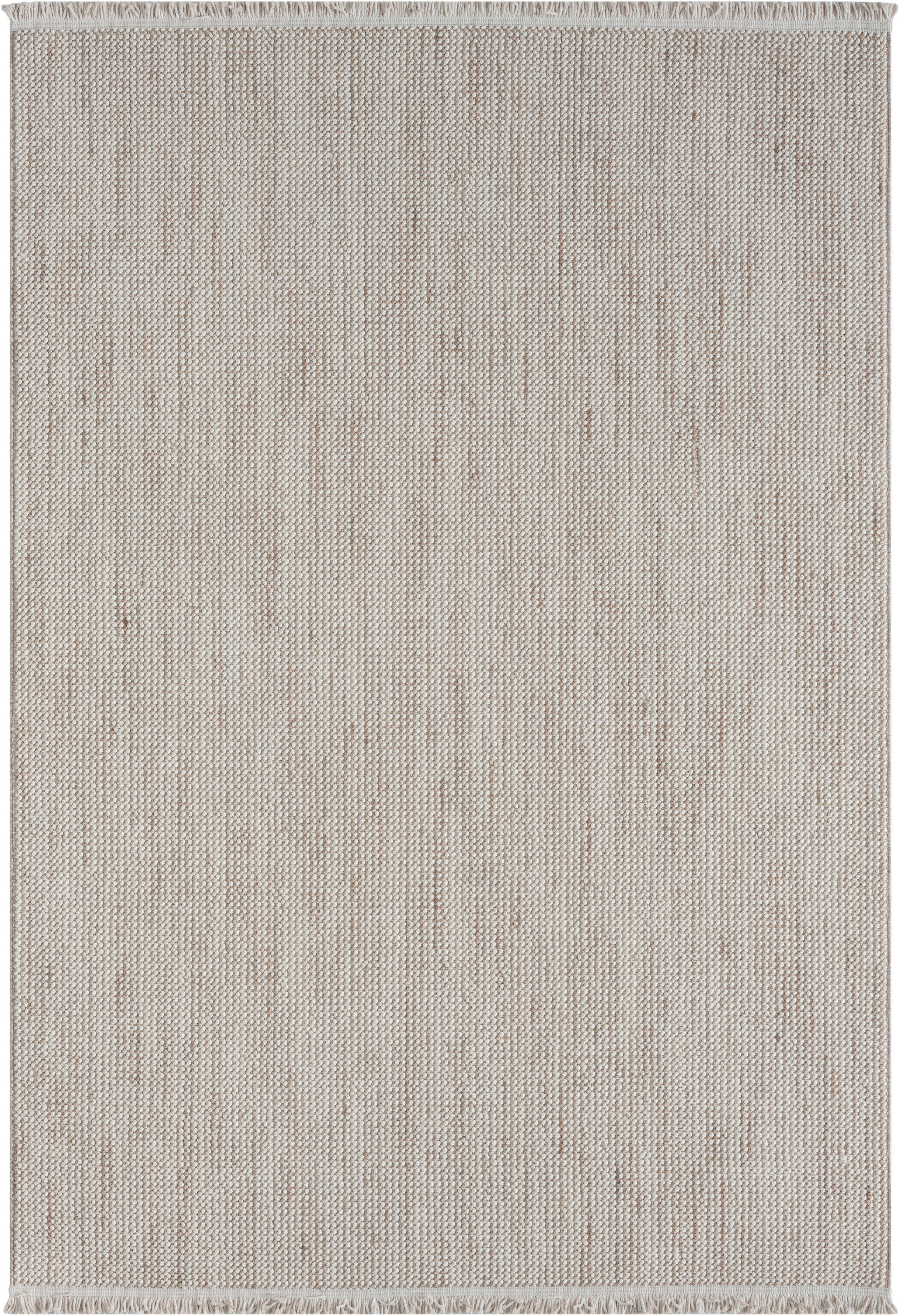 Myflair Möbel & Accessoires Teppich »Ava«, rechteckig, 7 mm Höhe, Uni Farben, meliert, Sisal-Optik, auch in rund erhältlich, mit Fransen