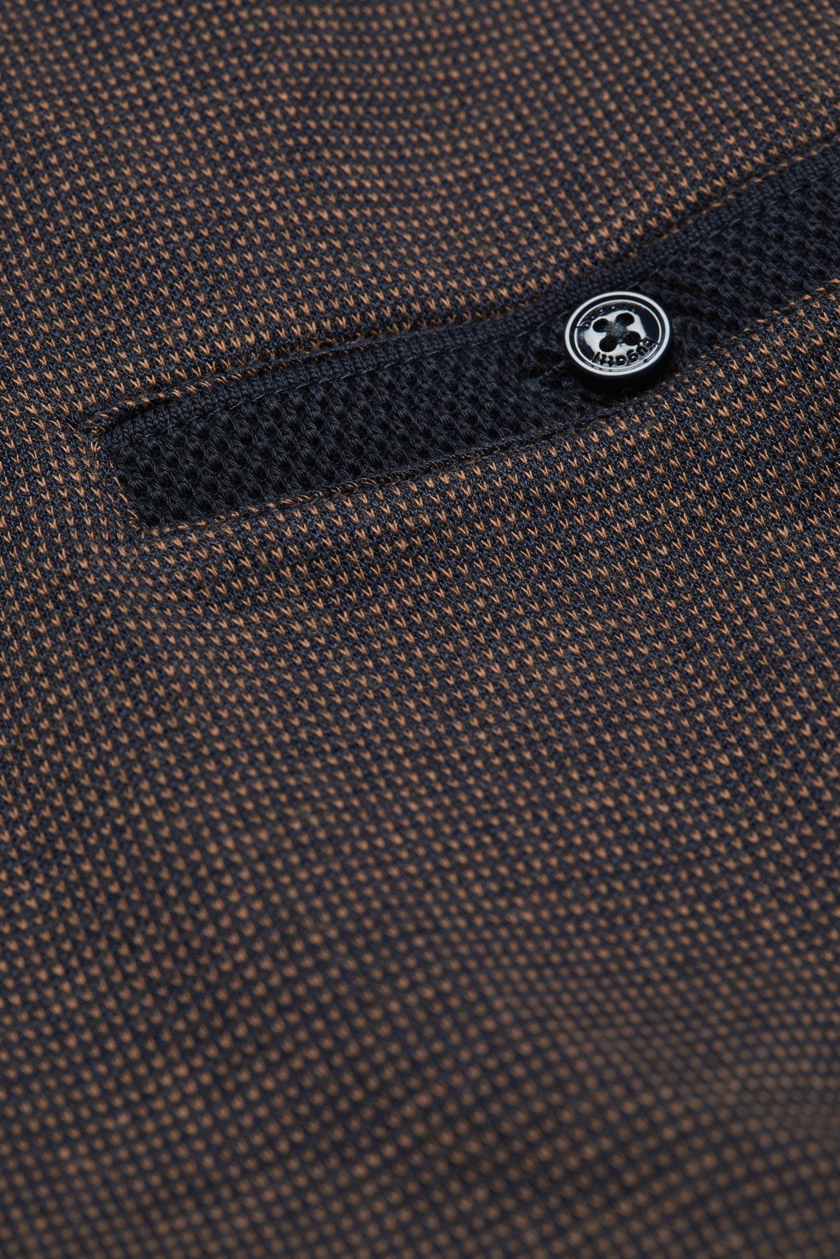 bugatti Langarm-Poloshirt, in 2-tone-Optik