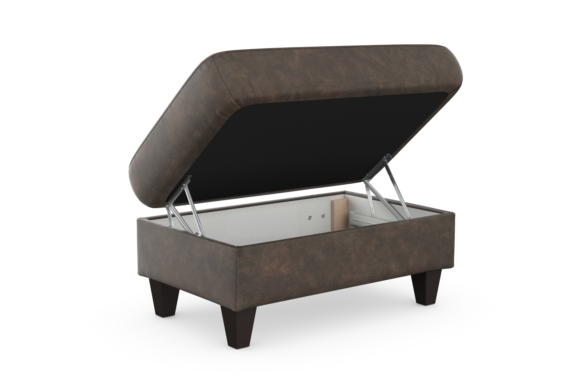 sit&more Stauraumhocker »Farö«, mit Stauraum und Federkern und wengefarbenen Füssen