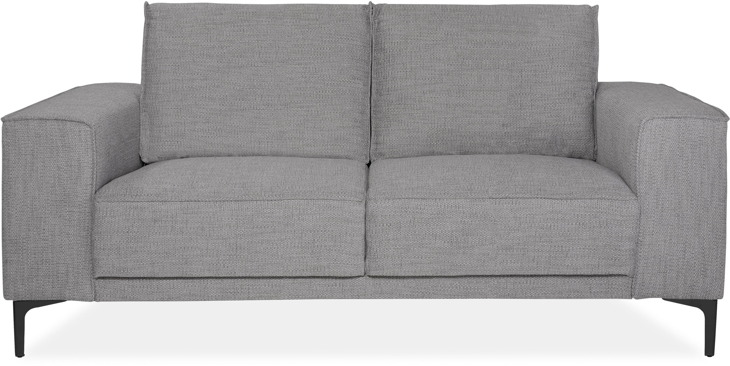 Places of Style 2-Sitzer »Kompaktsofa Oland, Struktur, Flachgewebe, Luxus-Microfaser, Boucle«, 164 cm, Wellenunterfederung, Skandi-Design, Metallfüsse