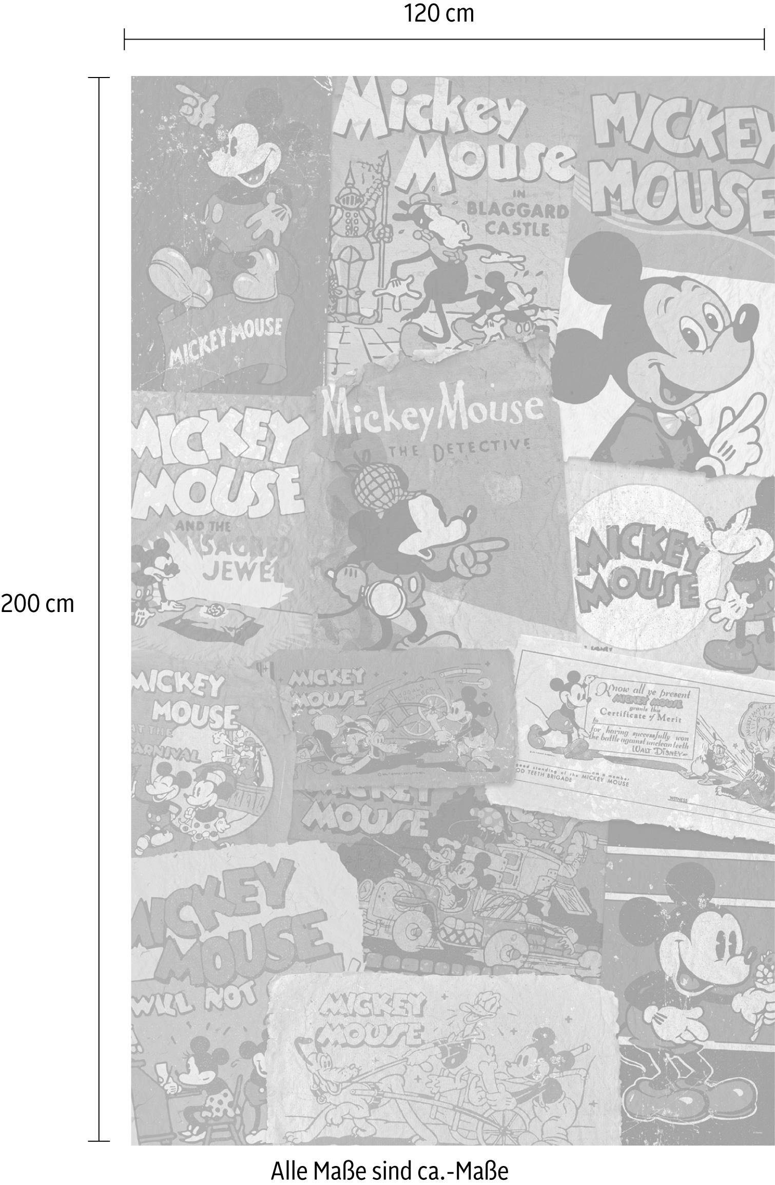 Komar Vliestapete »Digitaldruck Vlies - Mickey - Billboard - Grösse 120 x 200 cm«, bedruckt, Kinderzimmer