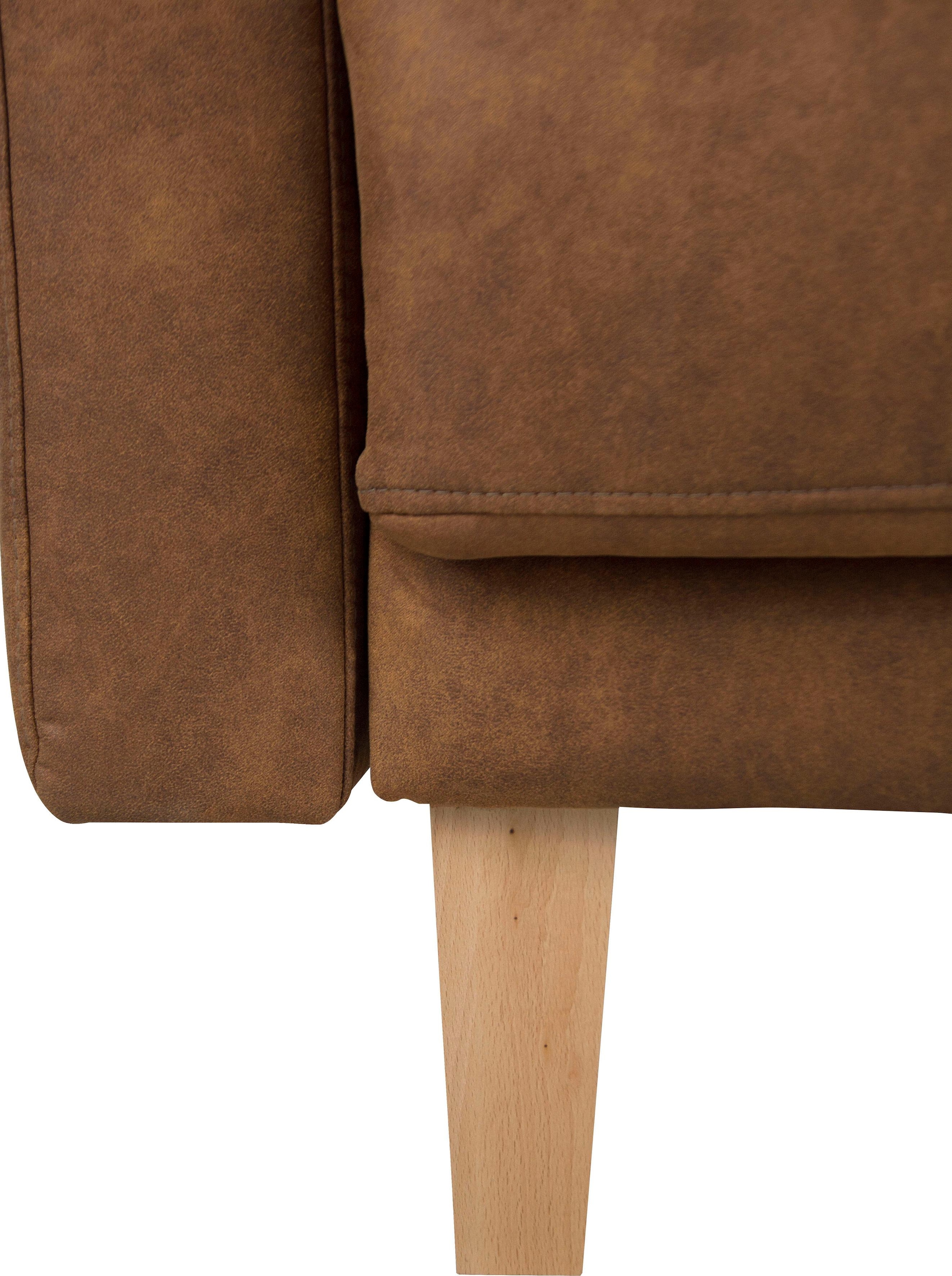Home affaire 3-Sitzer »TRIPLO optionale Schlafsofa mit Bettkasten, Masse B/T/H: 215/100/89 cm«, Wahlweise Bettfunktion - Liegefläche 145x191 cm, Rücken-, Zierkissen