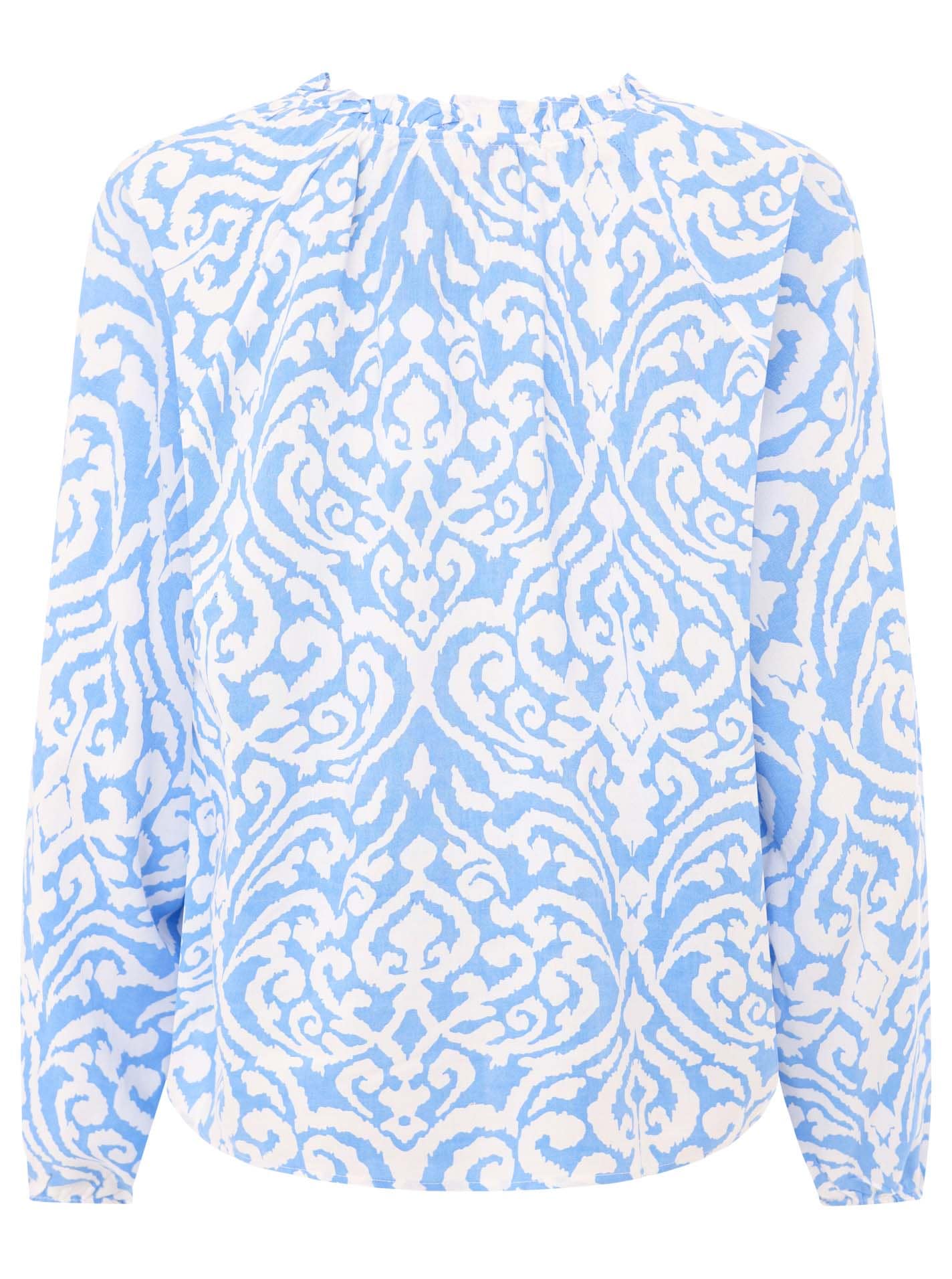 Zwillingsherz Schlupfbluse »"Ornamente"«, mit tollem Ornament Muster, Bindeband mit Tasseln