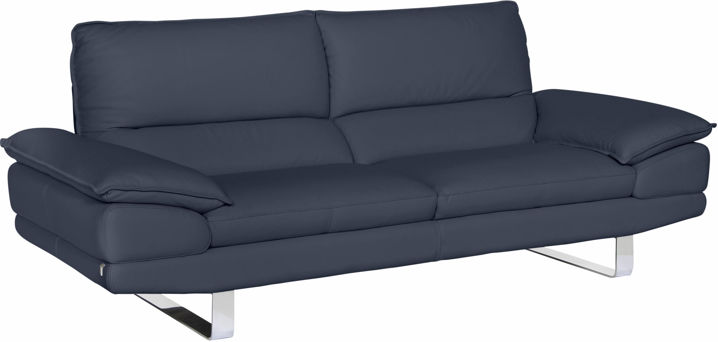 CALIA ITALIA 3-Sitzer »Dave, Sitzkomfort der Extraklasse, tolle Details«, Designsofa auf Kufenfuss, in zwei Lederqualitäten