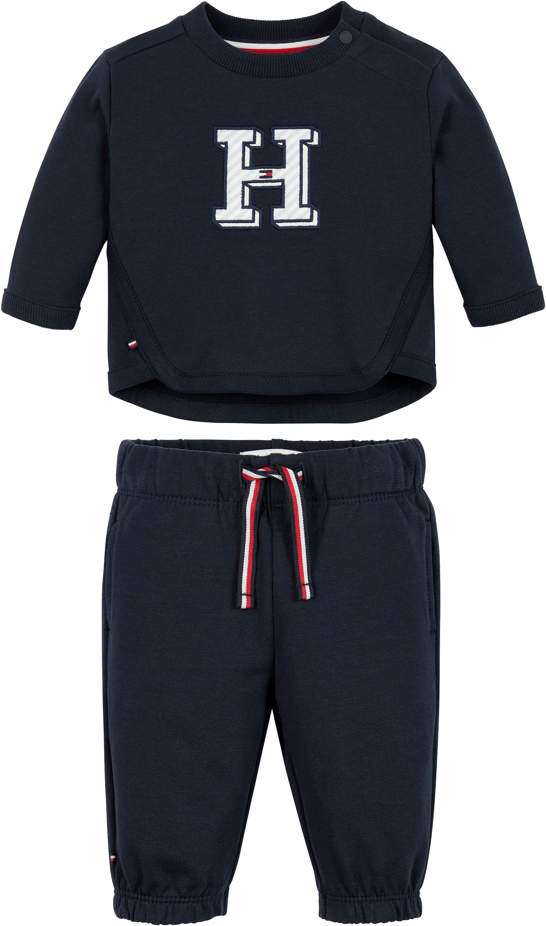 Tommy Hilfiger Shirt & Hose »BABY ITHACA H SET«, (Set, 2 tlg., 2er), mit Logo-Stickereien