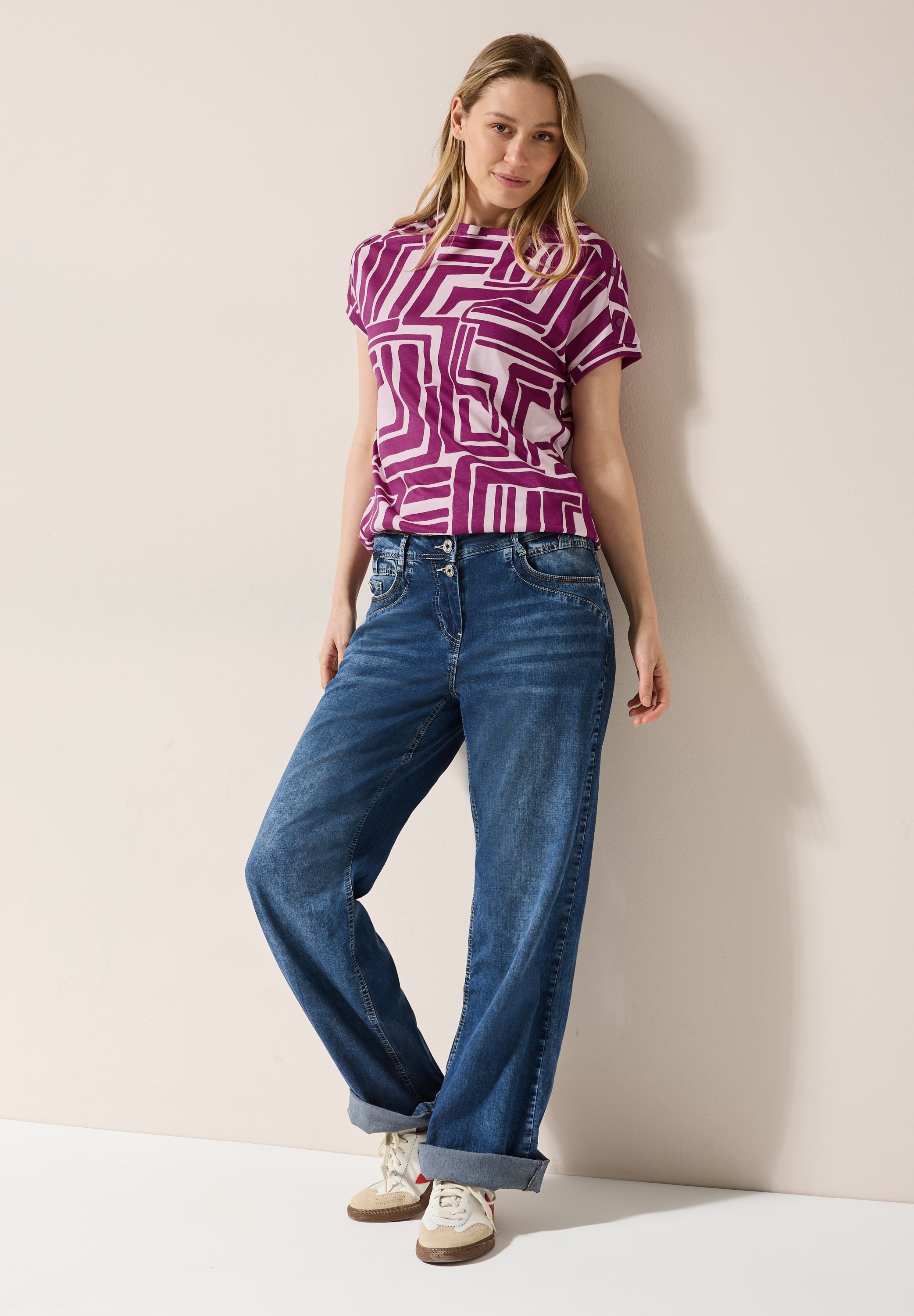 Cecil T-Shirt, mit All-Over Print