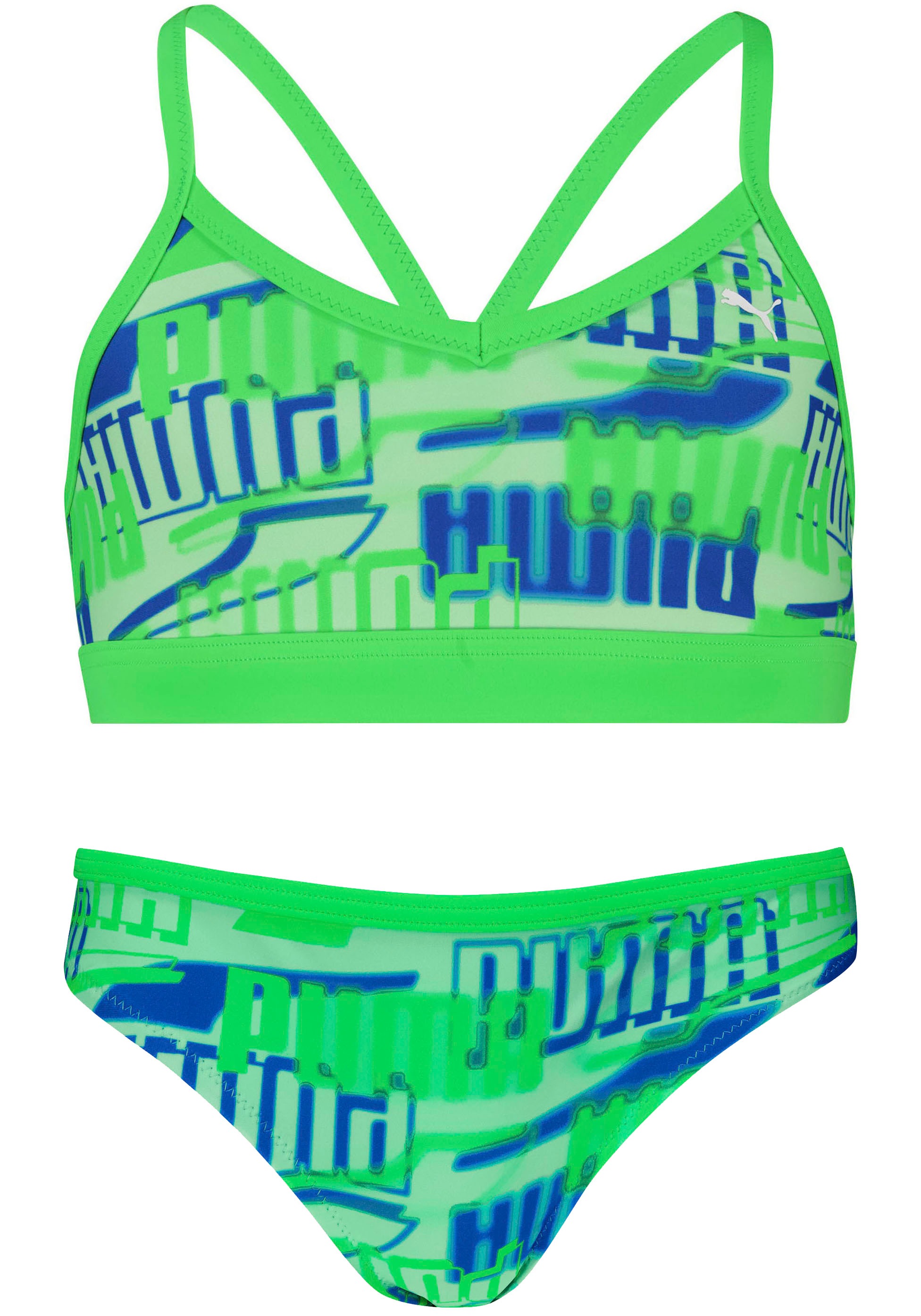 PUMA Bustier-Bikini Set, 2 Stk. mit allover Logoprint