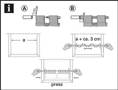 GARDINIA Scheibenstange »Klemmstange Filigrano Zylinder«, ausziehbar, Serie Press&Go