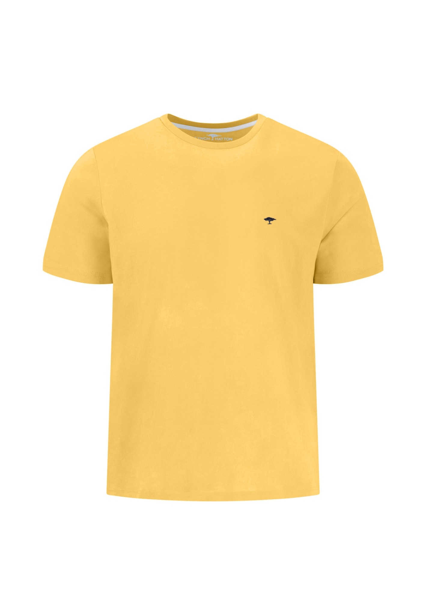 FYNCH-HATTON T-Shirt »FYNCH-HATTON Basic T-Shirt« mit Rundhals und Logo-Stickerei