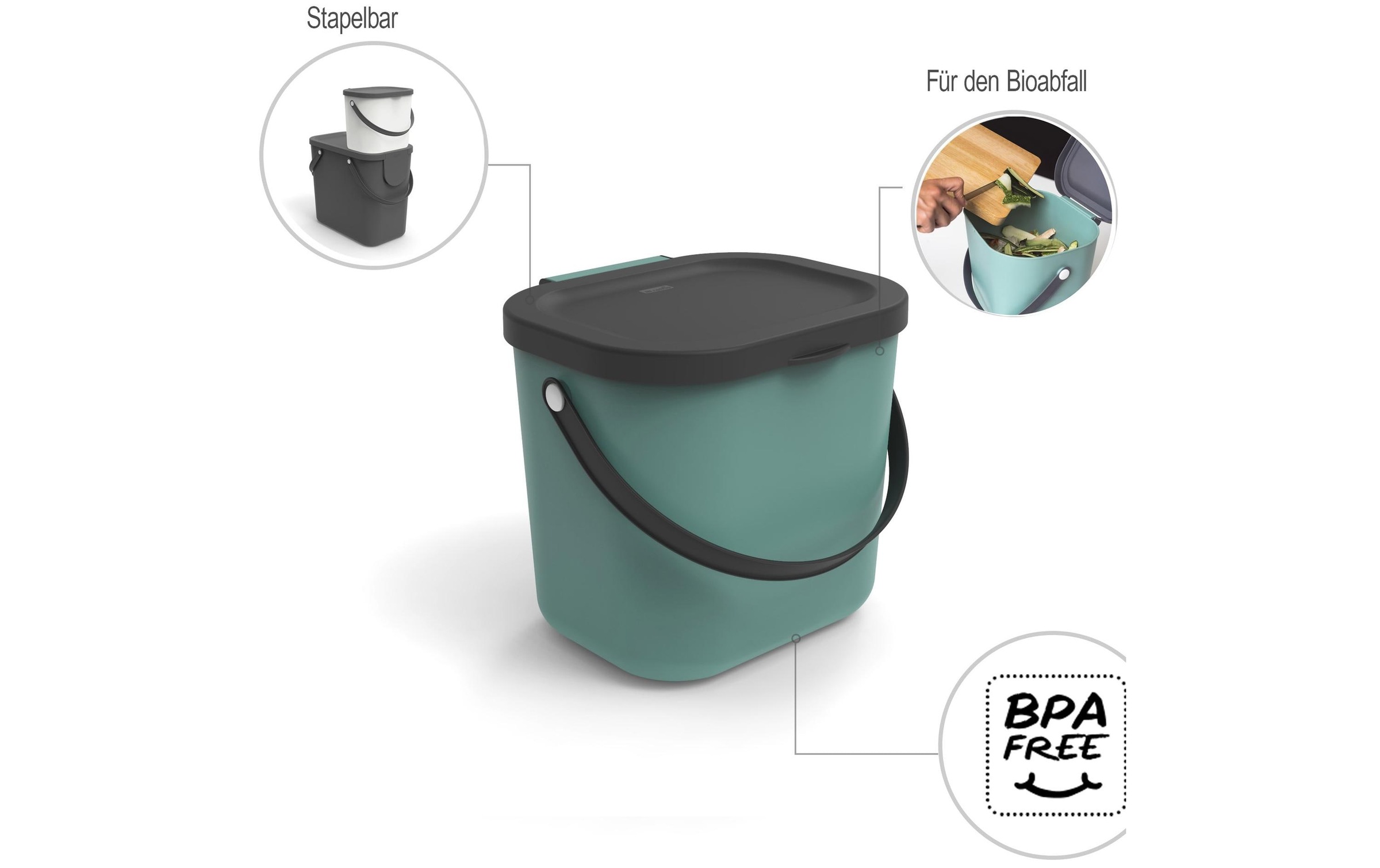ROTHO Biomülleimer »6L Albula«, 1 Behälter