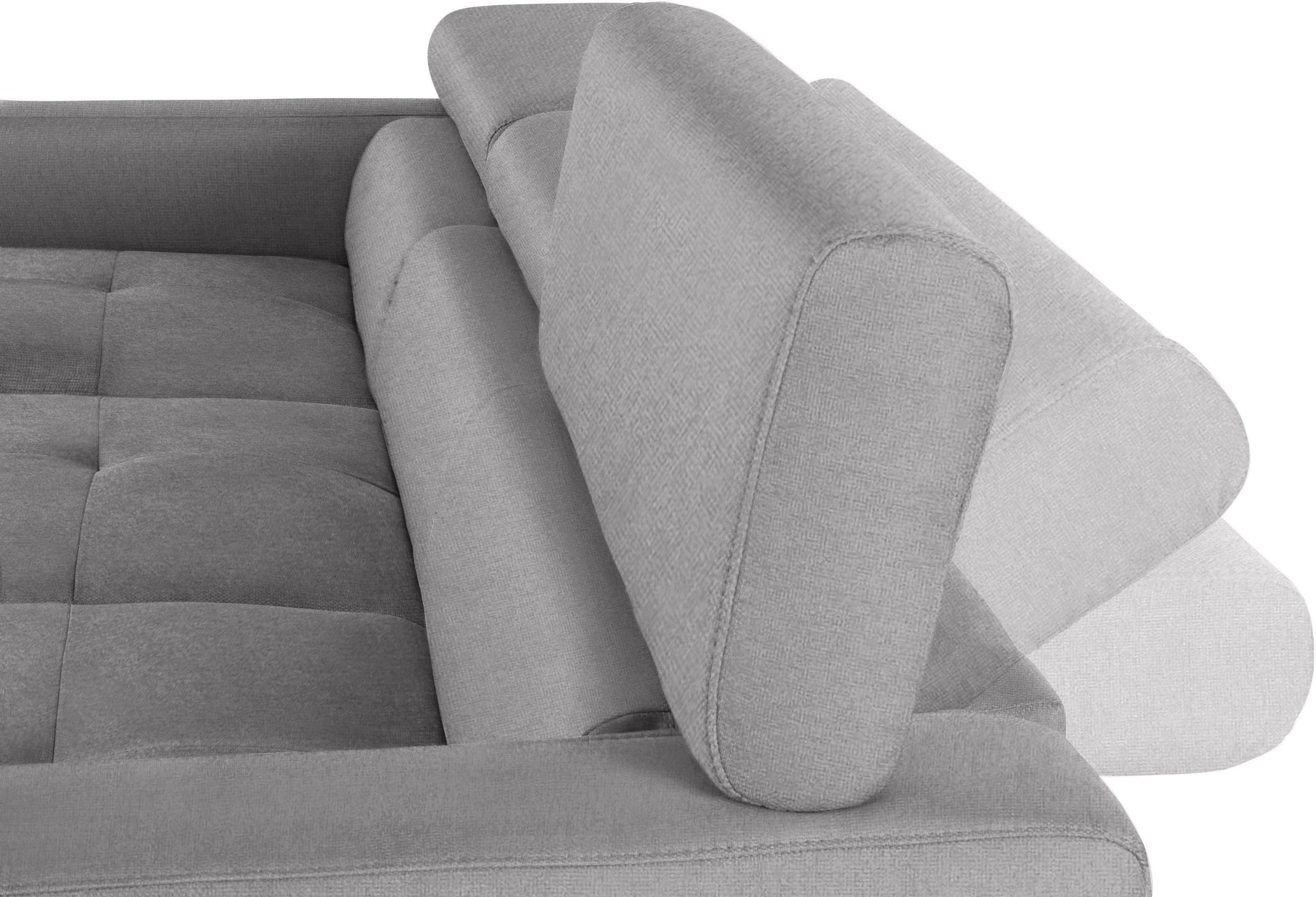 COTTA Ecksofa »Sammy L-Form«, inklusive Kopfteilverstellung, wahlweise mit Bettfunktion