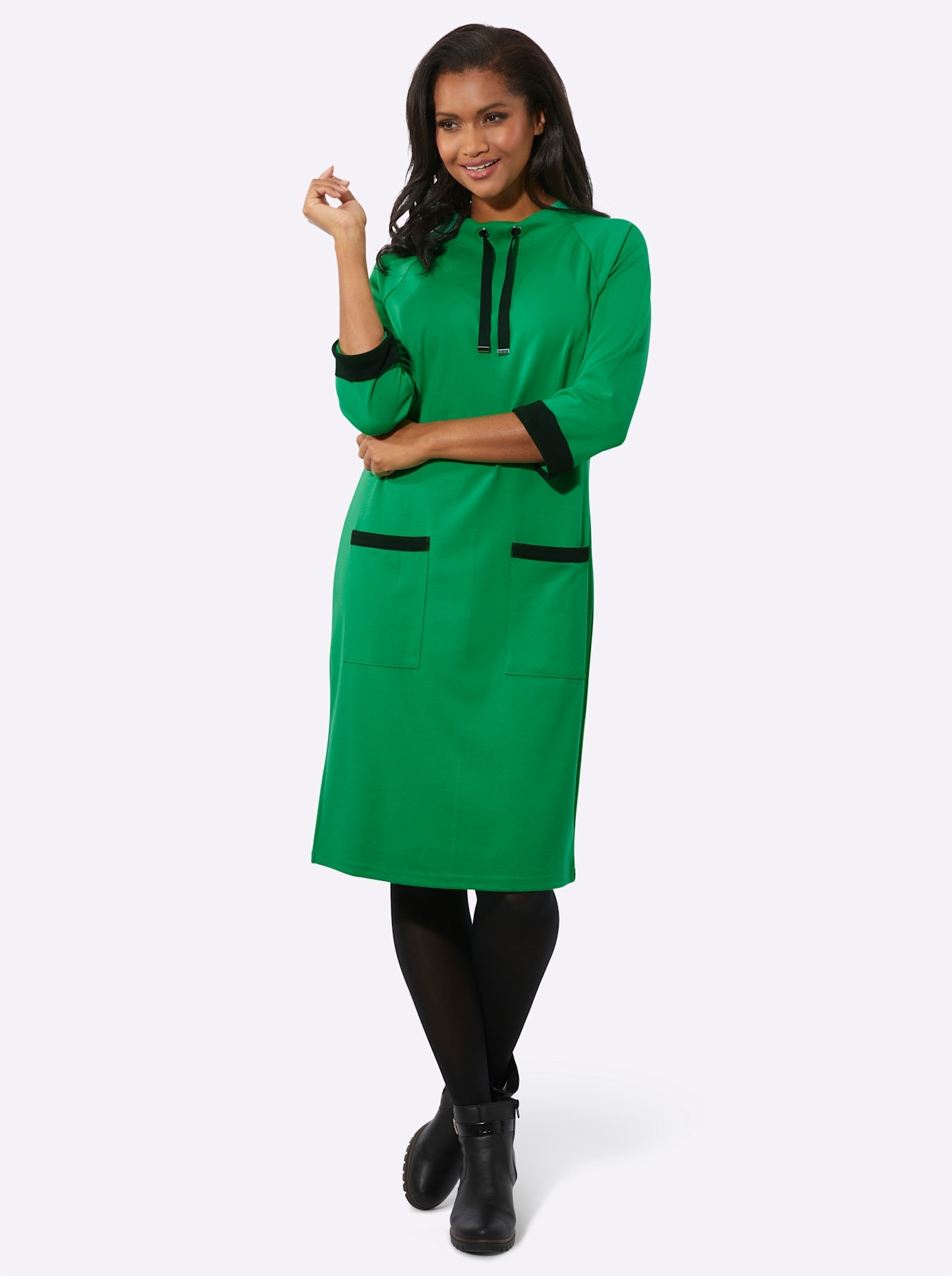 Inspirationen Jerseykleid »Jersey-Kleid« aufgesetzte Taschen