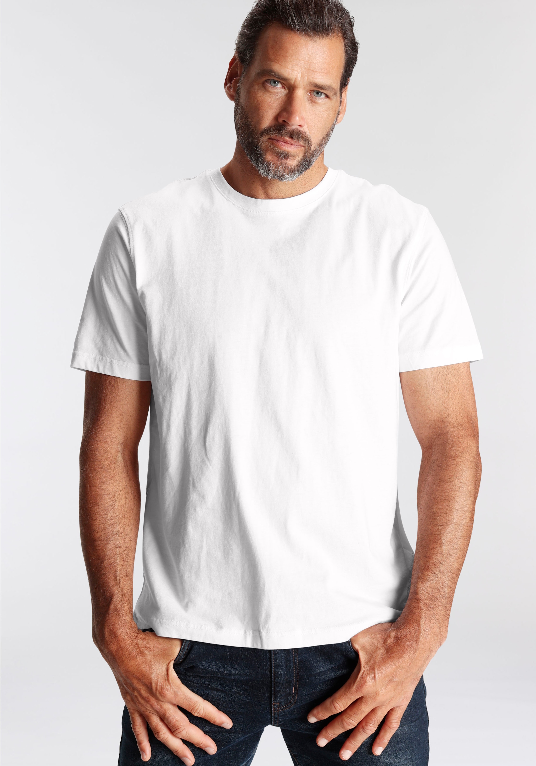 Man's World T-Shirt, (Packung, 3 tlg., 3er-Pack), perfekt als Unterzieh- T-shirt