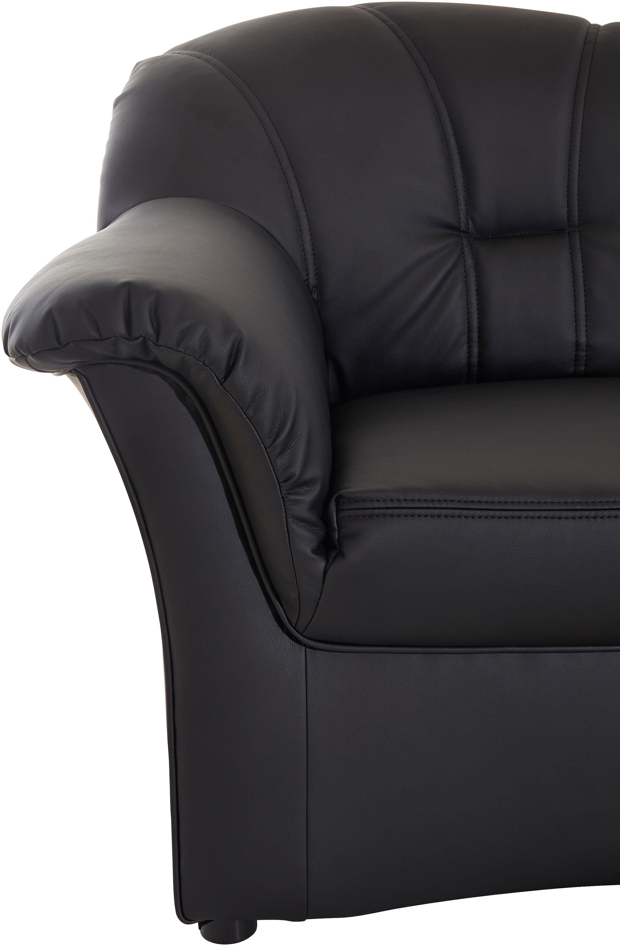DOMO collection Wohnlandschaft »Papenburg, zeitlose Rückensteppung, elegante Formensprache, U-Form«, in grosser Farbvielfalt, wahlweise mit Bettfunktion