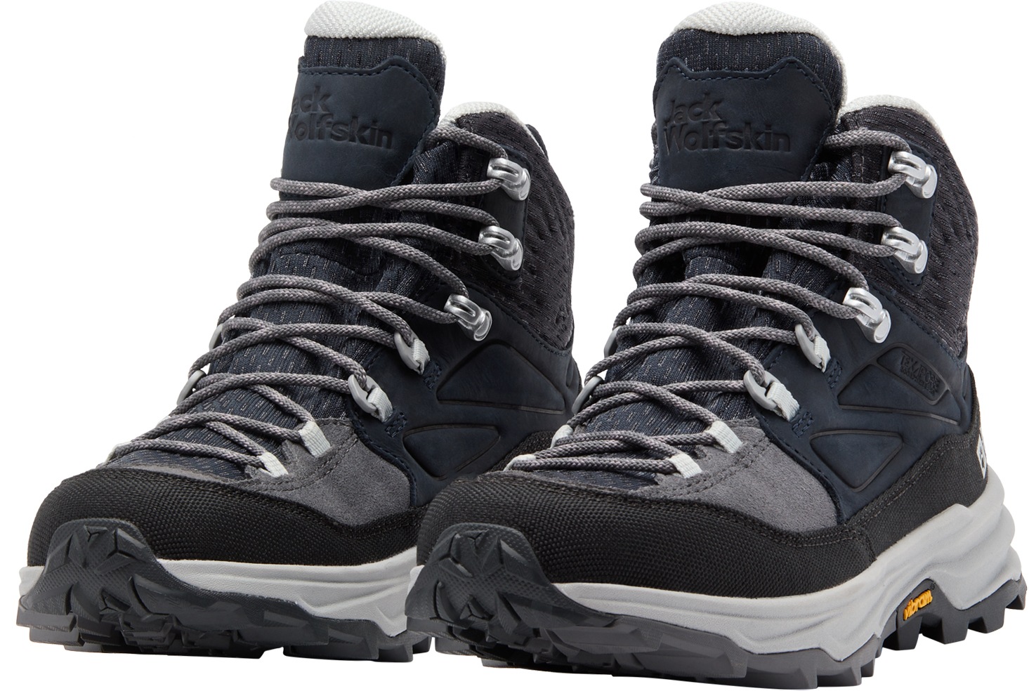 Jack Wolfskin, Unisex, »CYROX TEXAPORE MID W« Wasserdicht, Trekkingschuh, graphite, 42,5, Vielseitiger Wanderschuh von Jack Wolfskin mit Schnürung