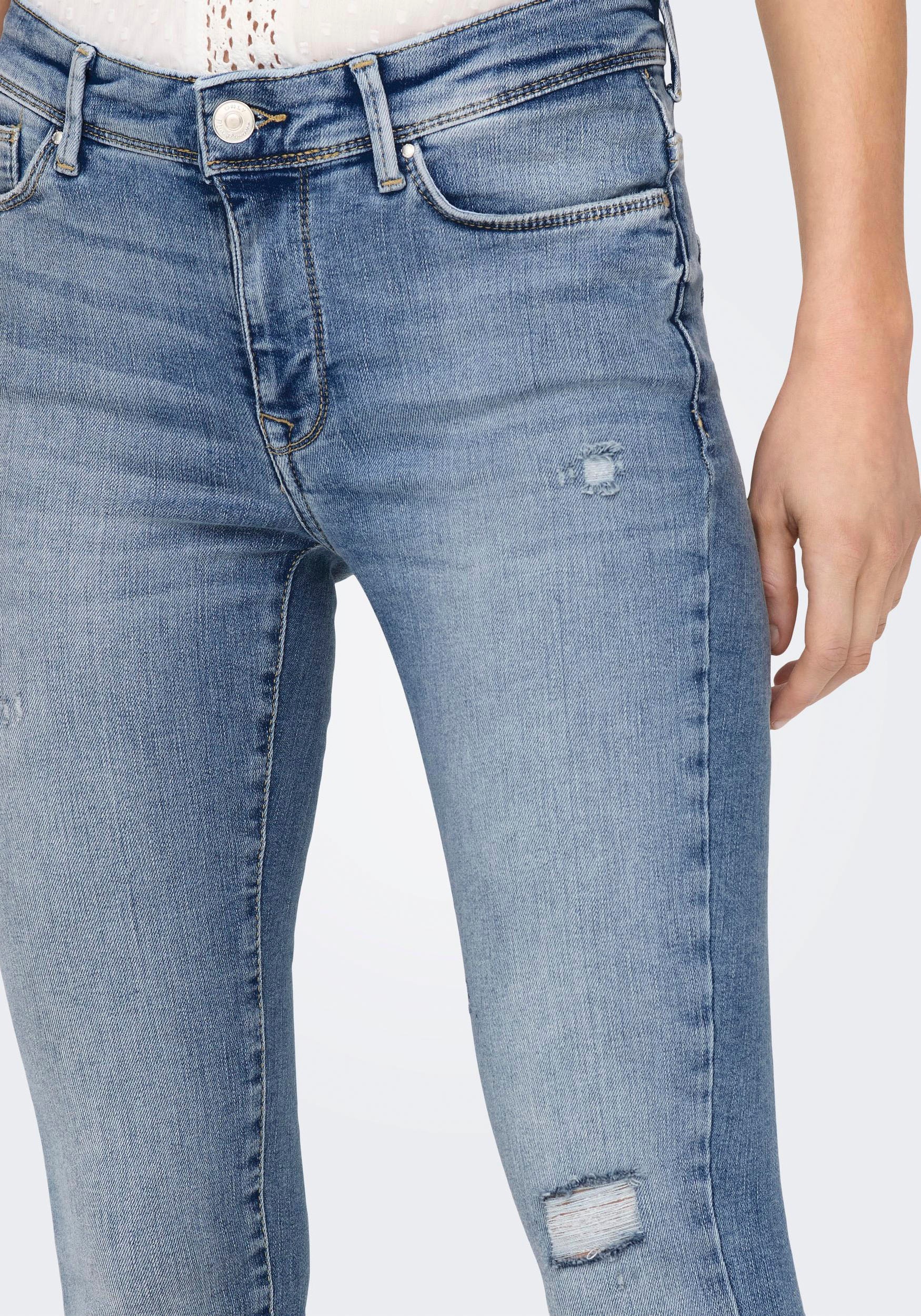 ONLY Skinny-fit-Jeans »ONLSHAPE REG SK DEST DNM REA818«, mit Destroyed  Effekt online kaufen | Jelmoli-Versand | Stretchjeans