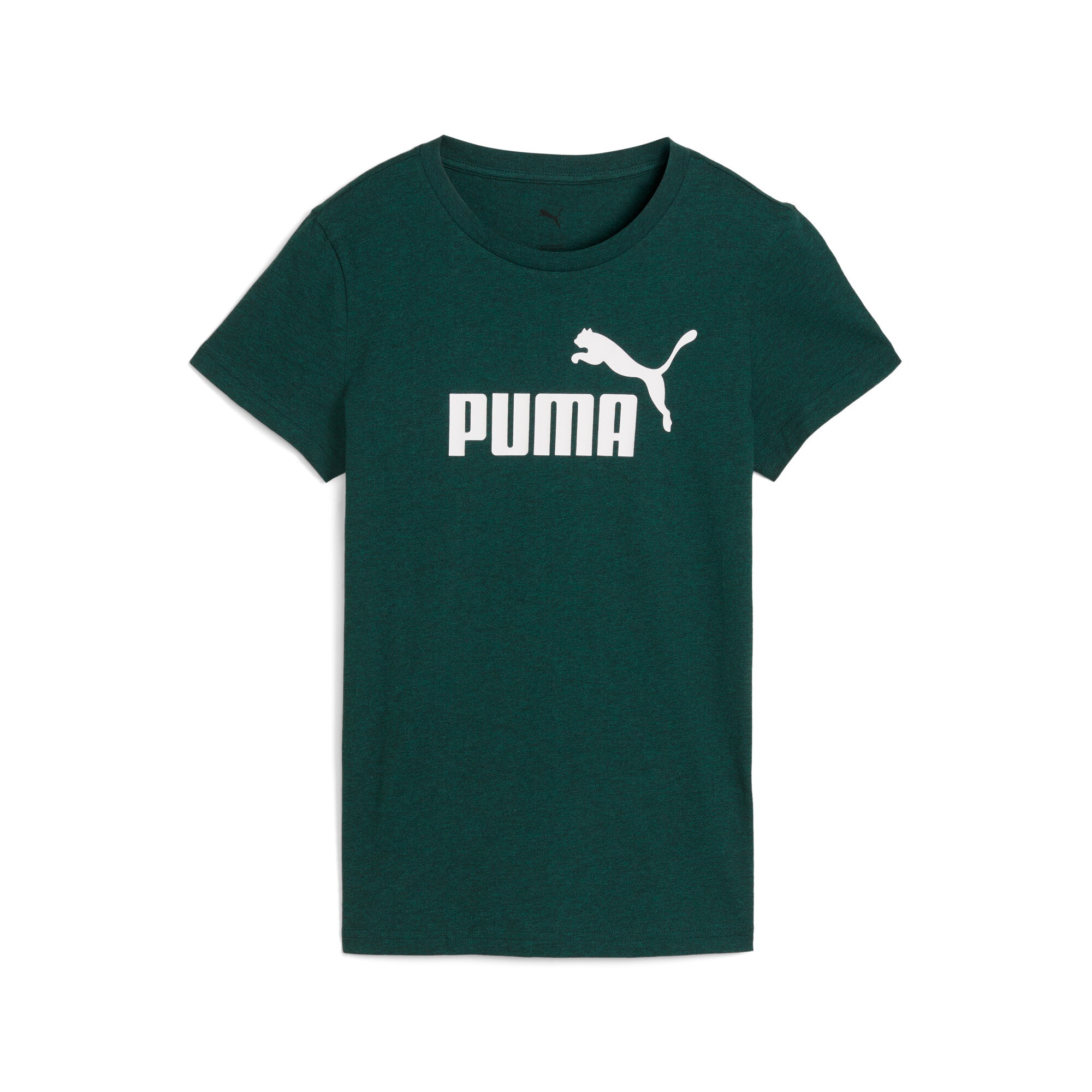 PUMA T-Shirt »ESS NO. 1 LOGO HEATHER TEE« reguläre Passform, Kurzarmdesign, Rundhalsausschnitt