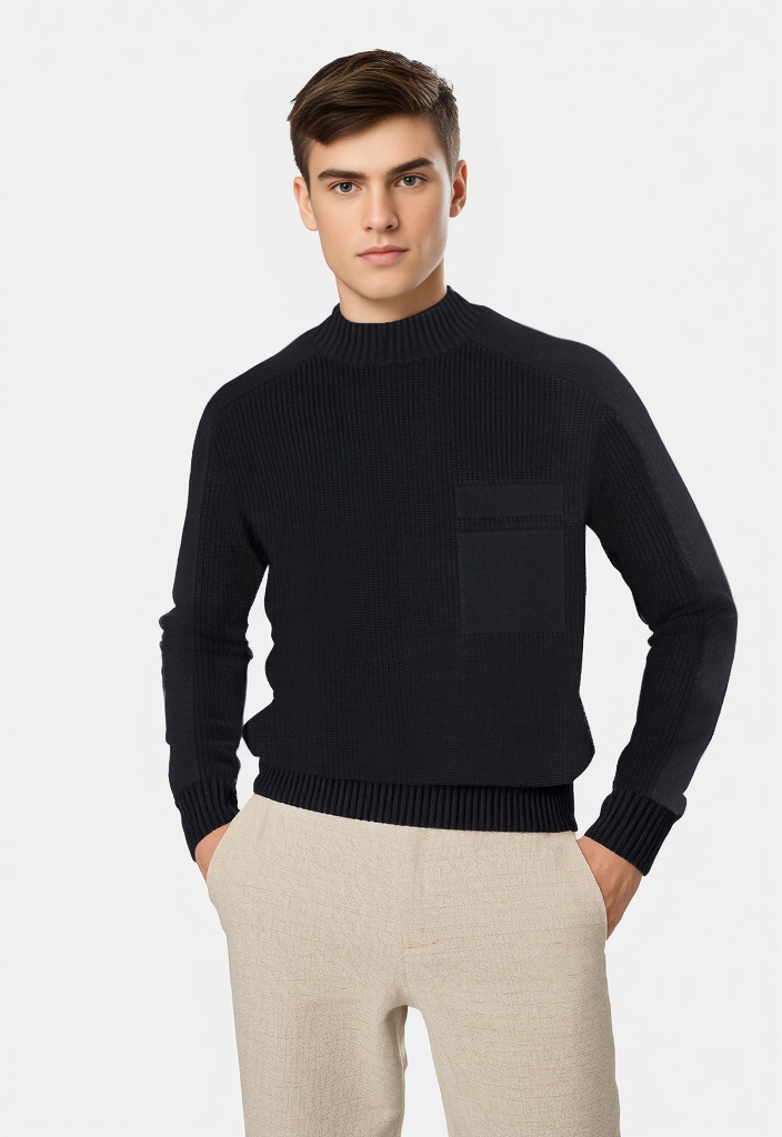 BOSS ORANGE Strickpullover »Andern« Rundhalsausschnitt, relaxed fit, Strickmix
