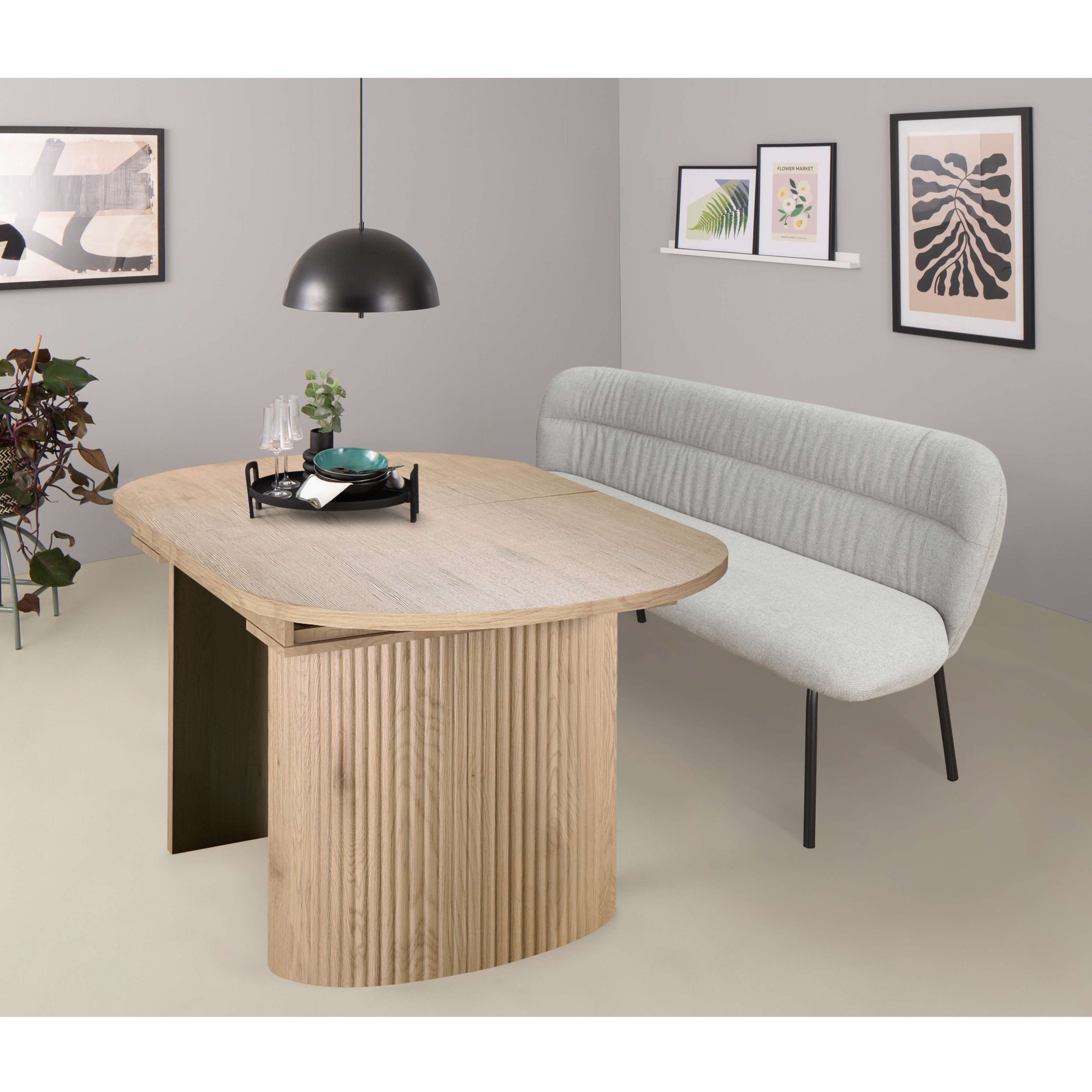 Home affaire Esstisch »Gartempe«, ausziehbar 160-210 cm, Synchronauszug, inkl Einlegeplatte, Breite 90cm