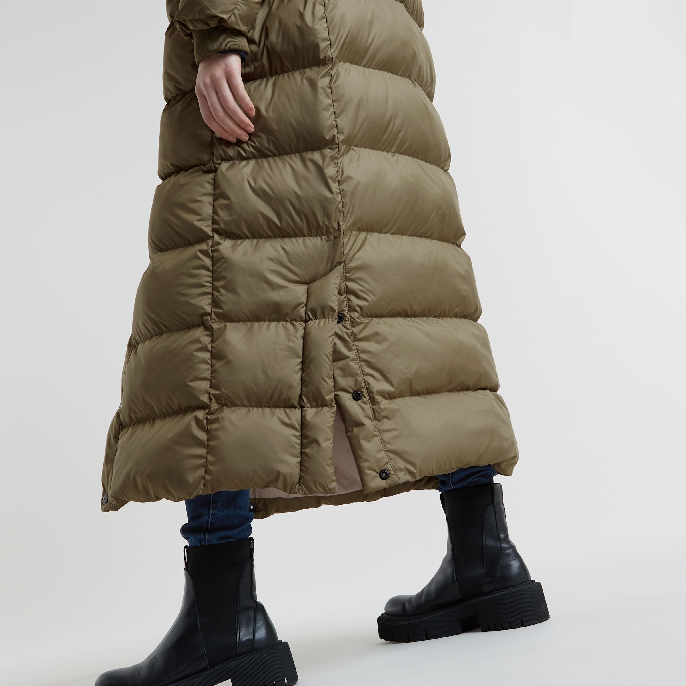 G-STAR Steppjacke »Whistler Long Puffer«, mit Kapuze, mit zusätzlichem Kordelzug innen