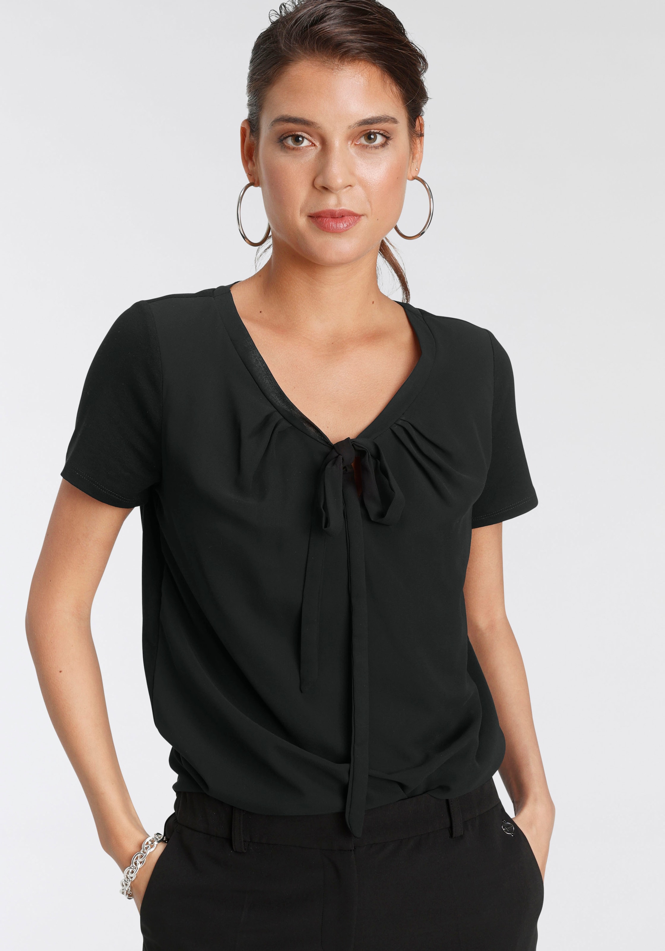 Laura Scott Chiffon Vorderteil | Jelmoli-Versand online Shirtbluse, mit kaufen