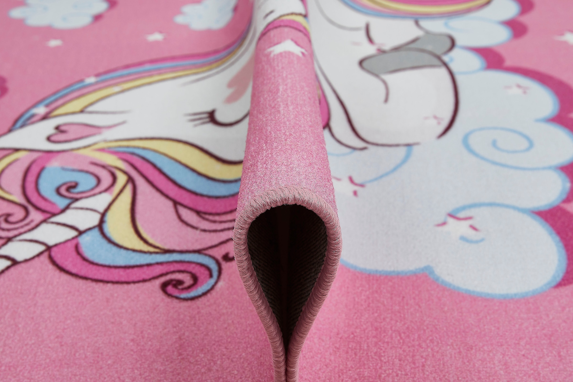 Andiamo Kinderteppich »Einhorn«, rechteckig, 6 mm Höhe, Kurzflor, Motiv Einhorn, Kinderzimmer