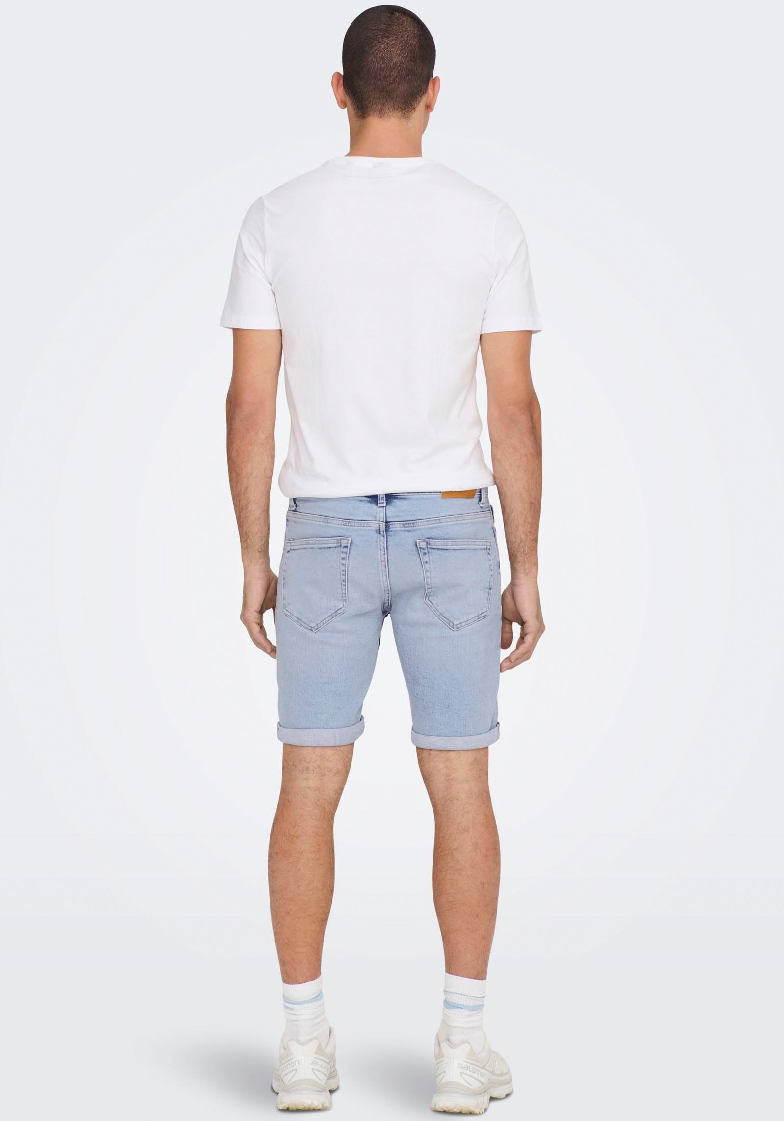 ONLY & SONS Jeansshorts »ONSPLY LIGHT BLUE 5189 SHORTS DNM NOOS«