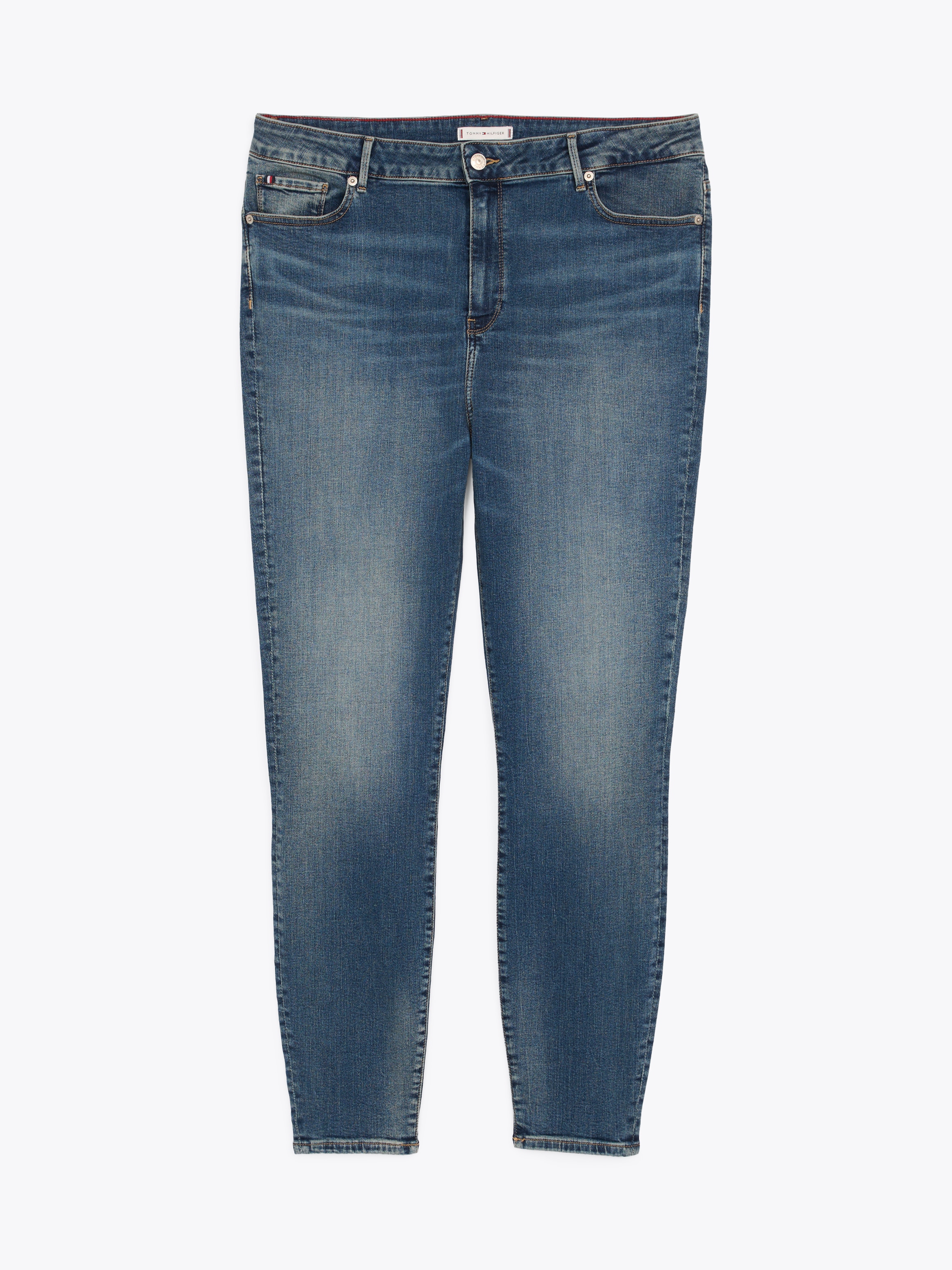 Tommy Hilfiger Curve Skinny-fit-Jeans »CRV HARLEM U SKINNY HW«, Grosse Grössen in Stoned Washed Optik