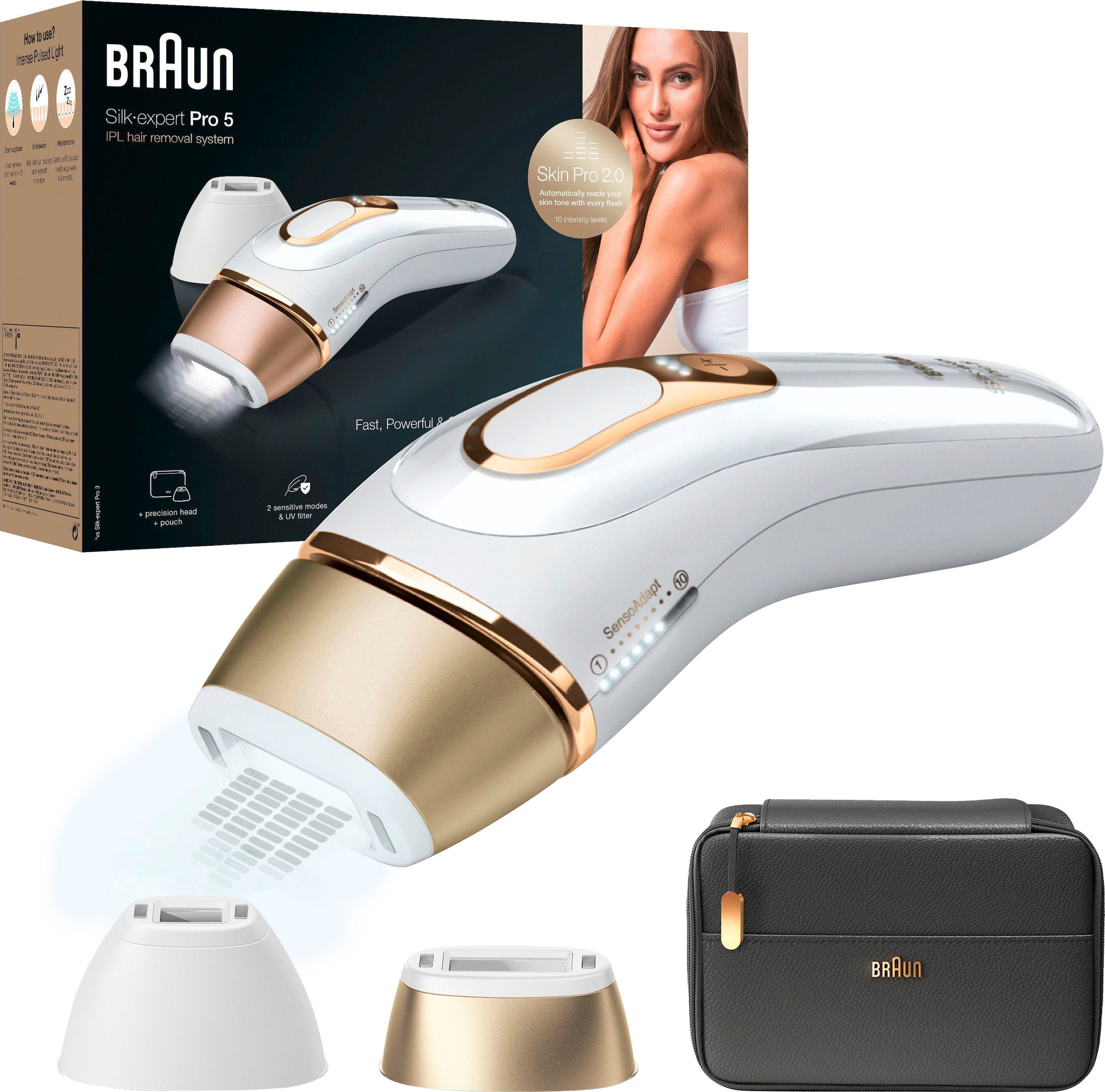 ❤ Braun Sensor Pro Jelmoli-Online 400.000 IPL im Pro »Silk-expert 2.0 Shop Lichtimpulse, Skin IPL-Haarentferner PL5140«, ordern