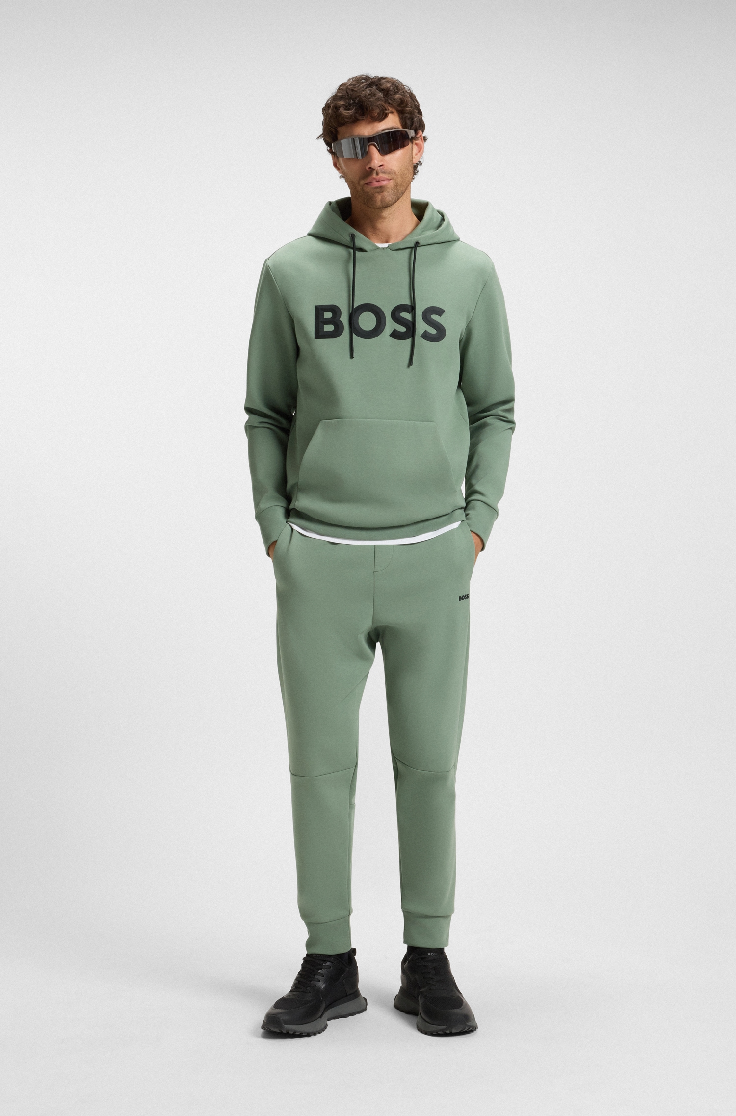 BOSS GREEN Kapuzensweatshirt »Soody Zone«, mit Kängurutasche, regular fit, Logodruck