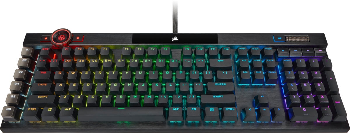 Corsair Gaming-Tastatur »Corsair K100 RGB«, (Handgelenkauflage-Multimedia-Tasten-programmierbare G-Tasten)