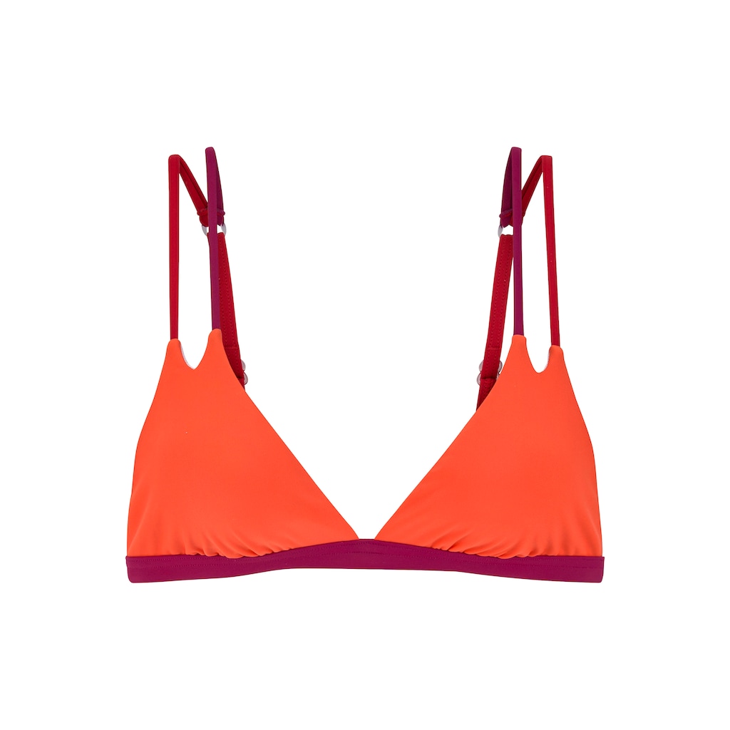 s.Oliver Triangel-Bikini-Top »Yella«, mit Doppelträgern und kontrastfarbenen Details