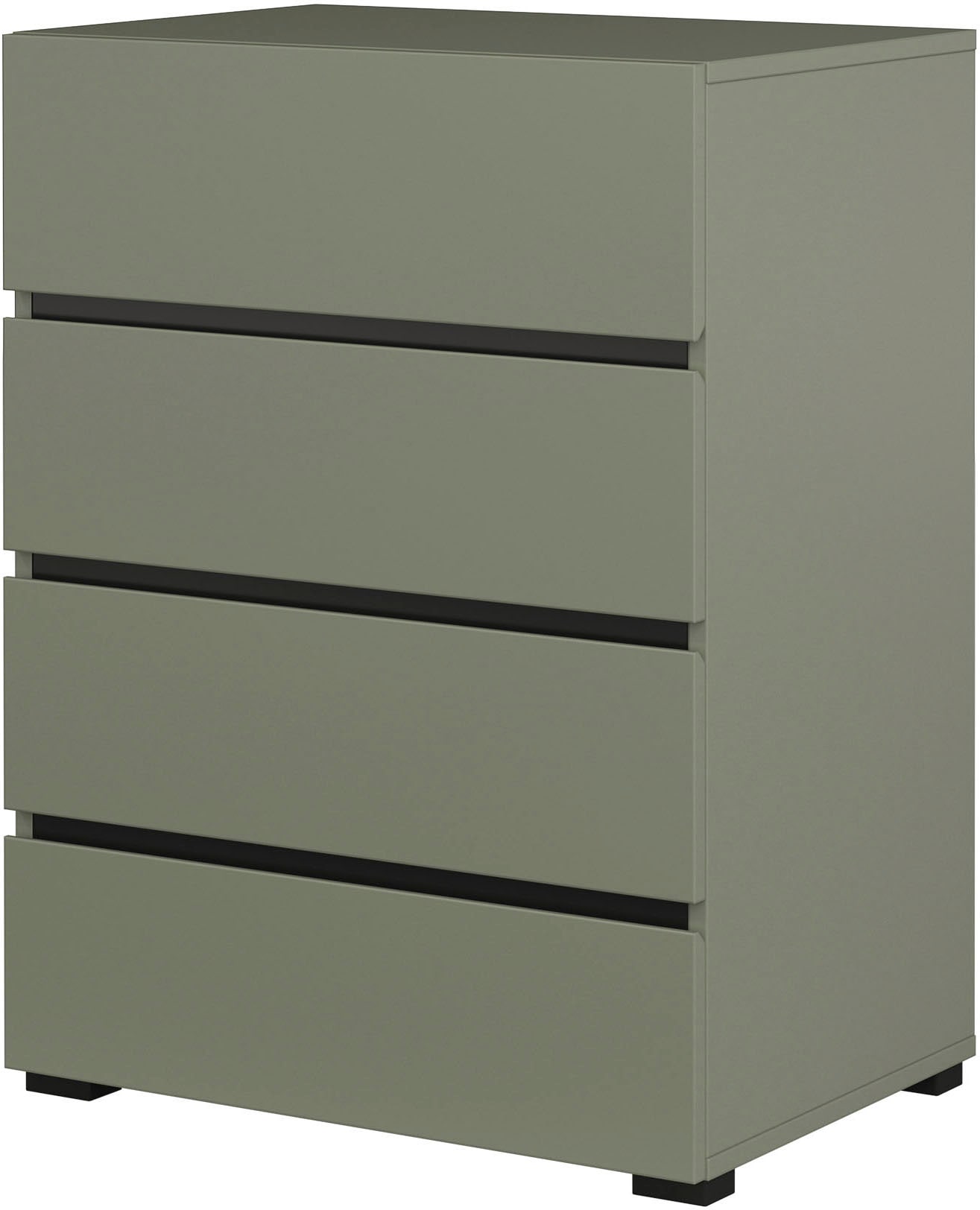 INOSIGN Kommode »Cross,Breite 60 cm, moderne grifflose Sideboard,4 Schubkästen«, Schubladenschrank mit viel Stauraum, Flur Highboard