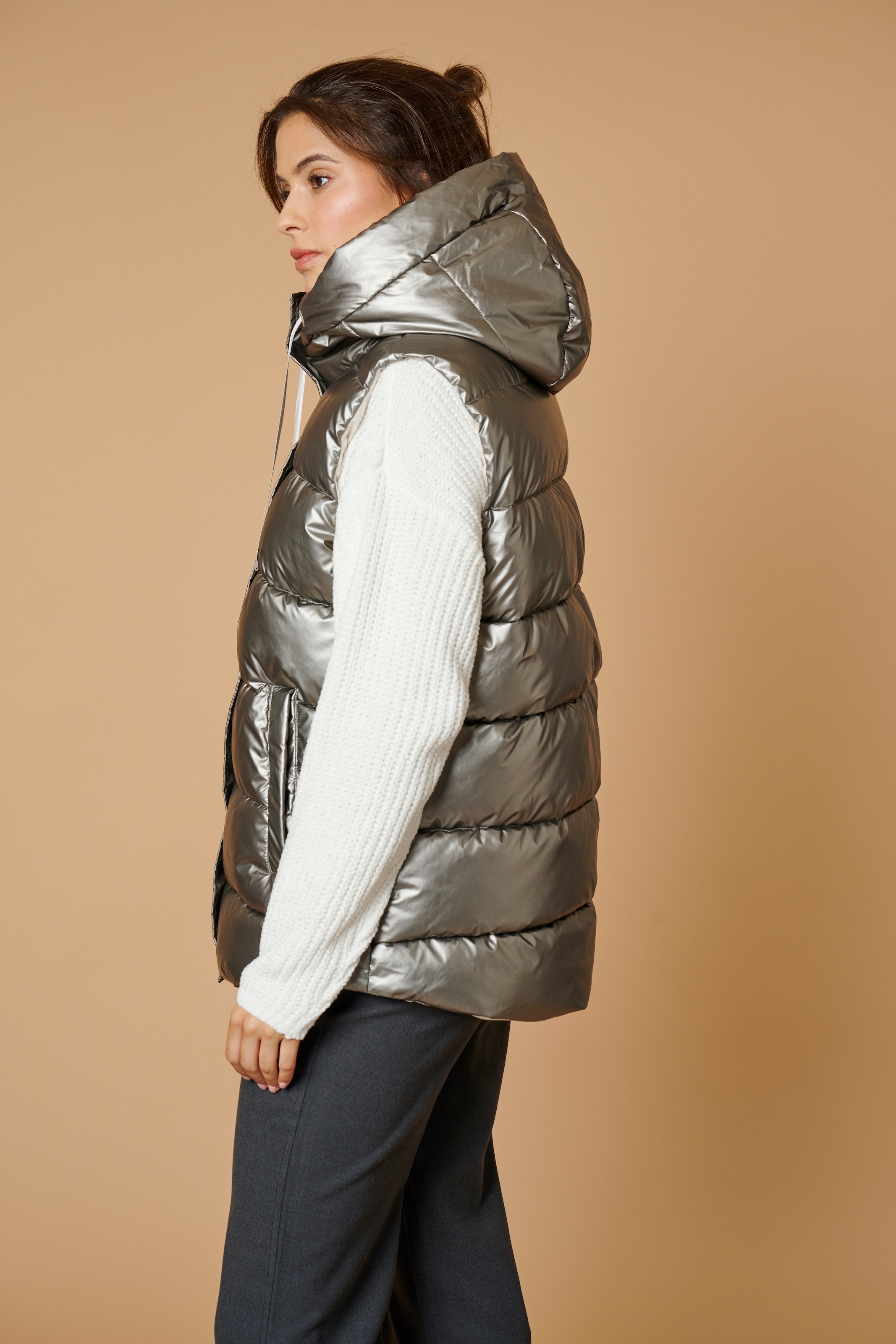 ZABAIONE Steppweste »Vest Tr44ista« im Glanz-Look