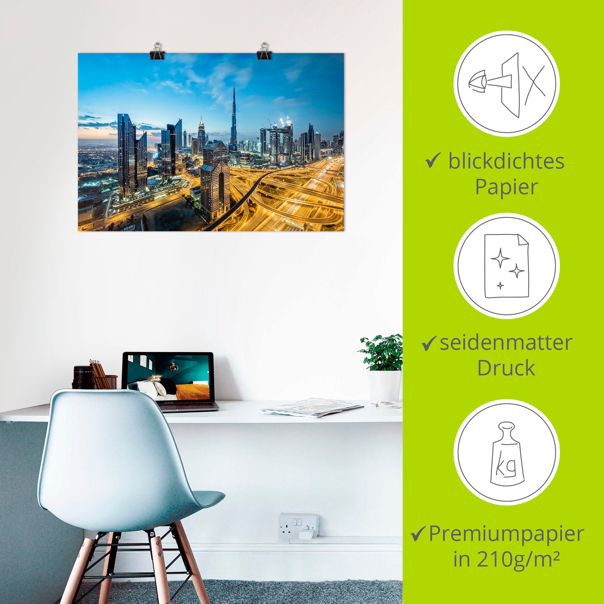 Artland Wandbild »Dubai«, Bilder von Asien, (1 St.), als Leinwandbild, Poster in verschied. Grössen
