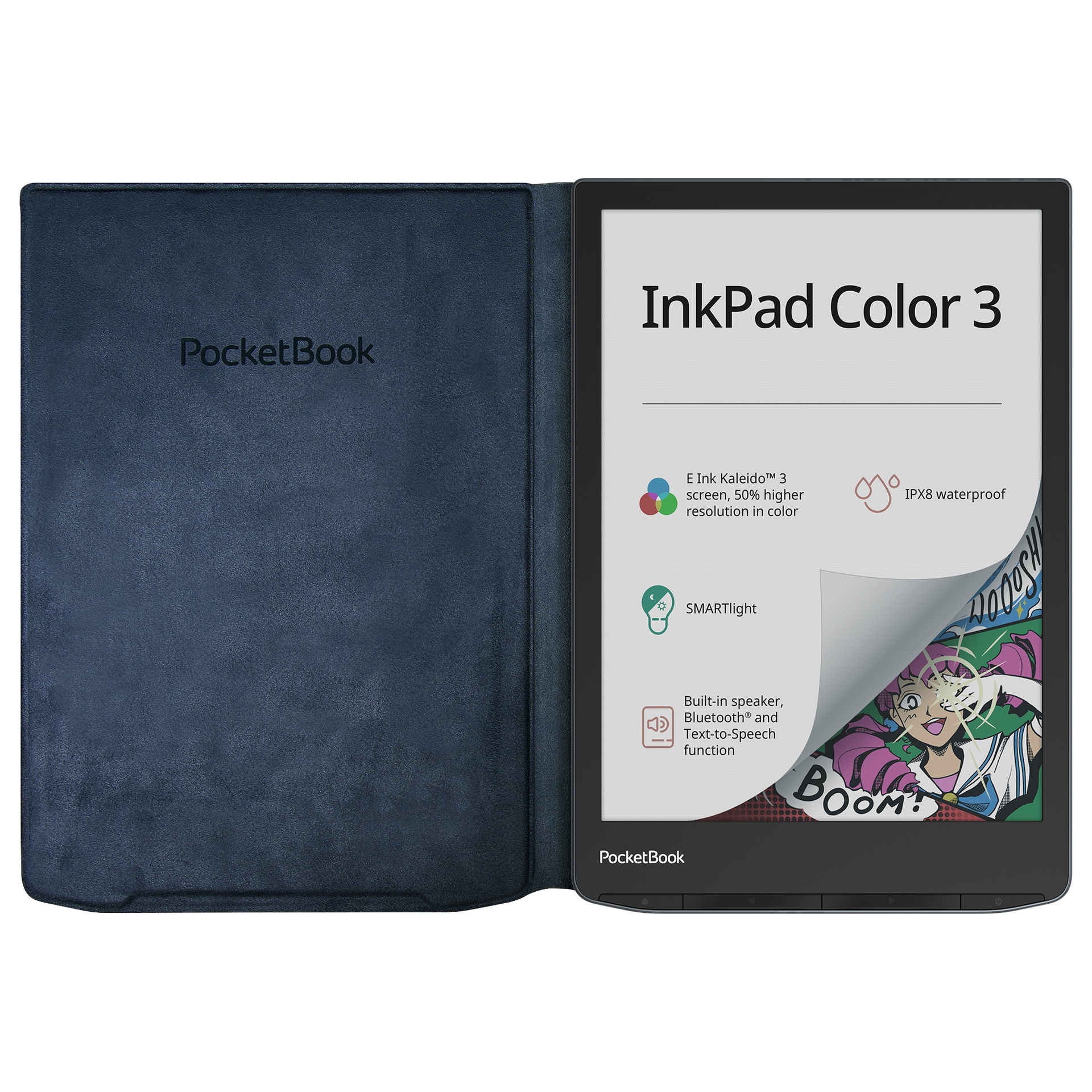 PocketBook Flip Case »Charge Cover 7,8 Zoll«, 19,8 cm (7,8 Zoll), Schutzhülle für PocketBook InkPad 4, InkPad Color 2, InkPad Color 3