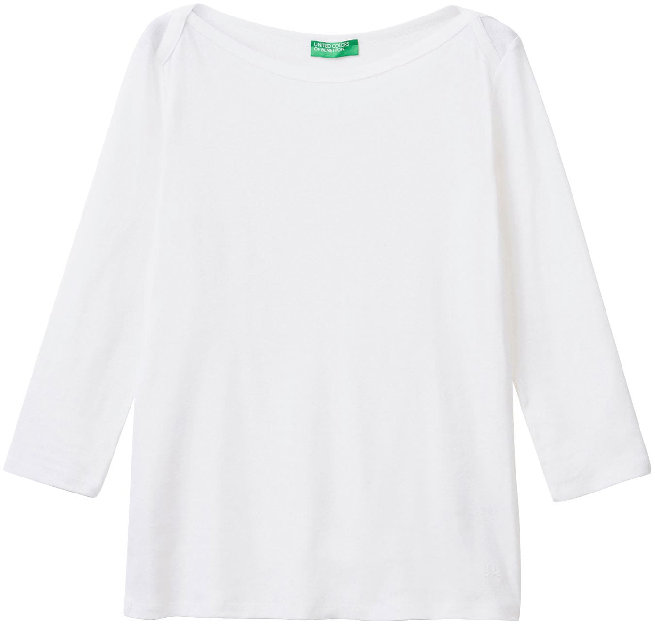 United Colors of Benetton 3/4-Arm-Shirt, mit toniger Logo-Stickerei