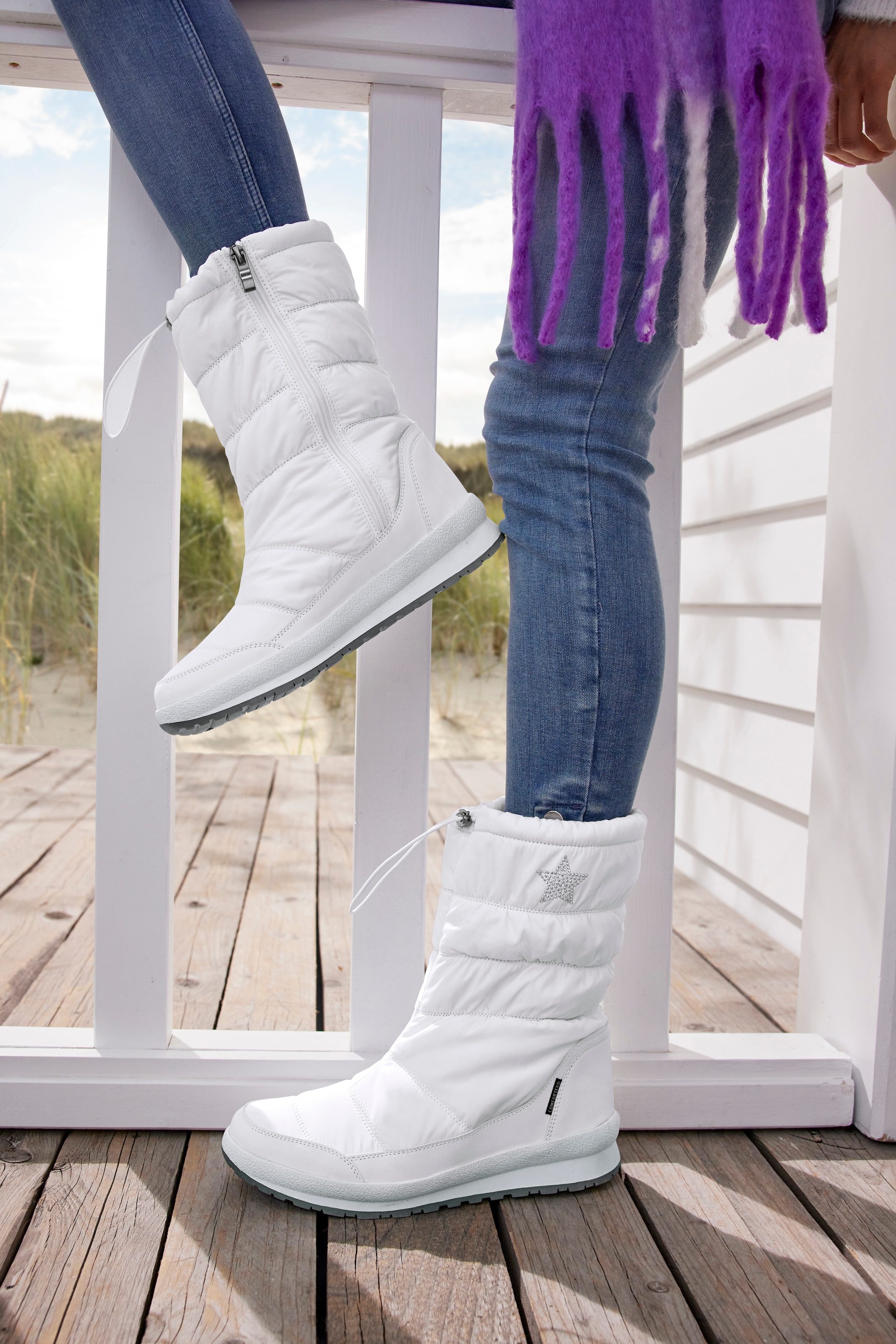 LASCANA Winterstiefel, mit Warmfutter & wasserabweisend, Winterboot, Stiefelette, Profilsohle