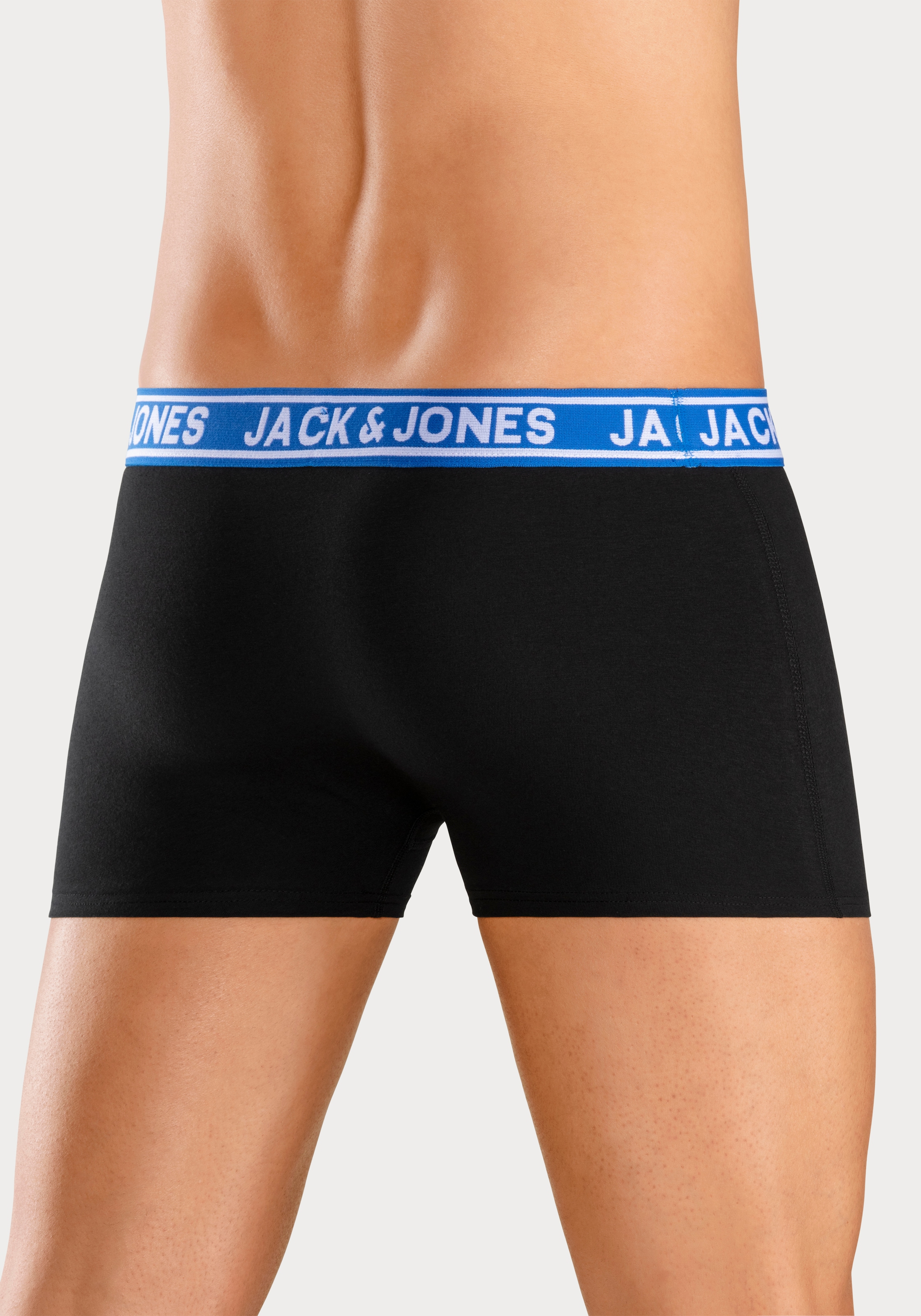 Jack & Jones Trunk »JACCRISP im 6er Pack mit Logobund und Stretchkomfort«, (Packung, 6 St.), unifarben mit Farbeinsatz, modisch, eng anliegend, Baumwollmischung