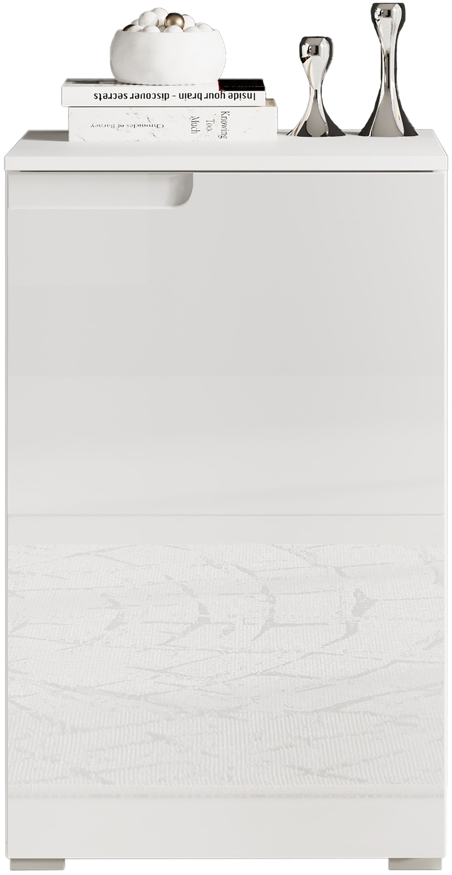 HBZ Kommode »Spice Weiss Hochglanz, BxHxT 50x80x40 cm«, Kommode mit 1 Tür und 1 Einlegeboden verstellbar