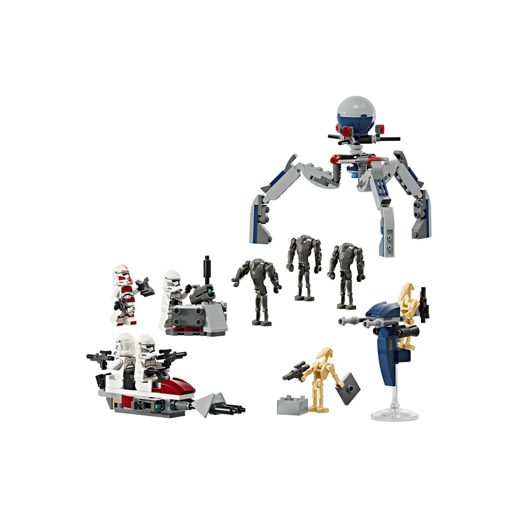 LEGO® Spielbausteine »Wars Clone Trooper & Battle Droid Battle Pack 75372«, (215 St.)