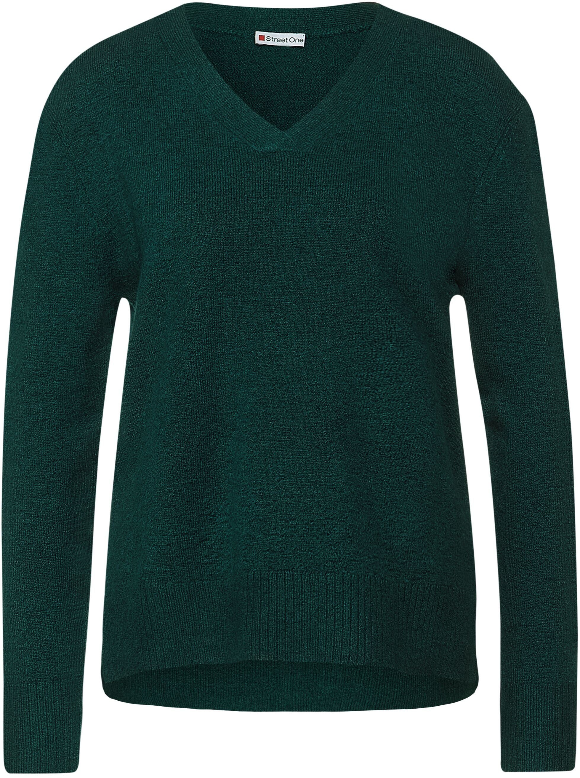 STREET ONE Strickpullover, mit V-Ausschnitt
