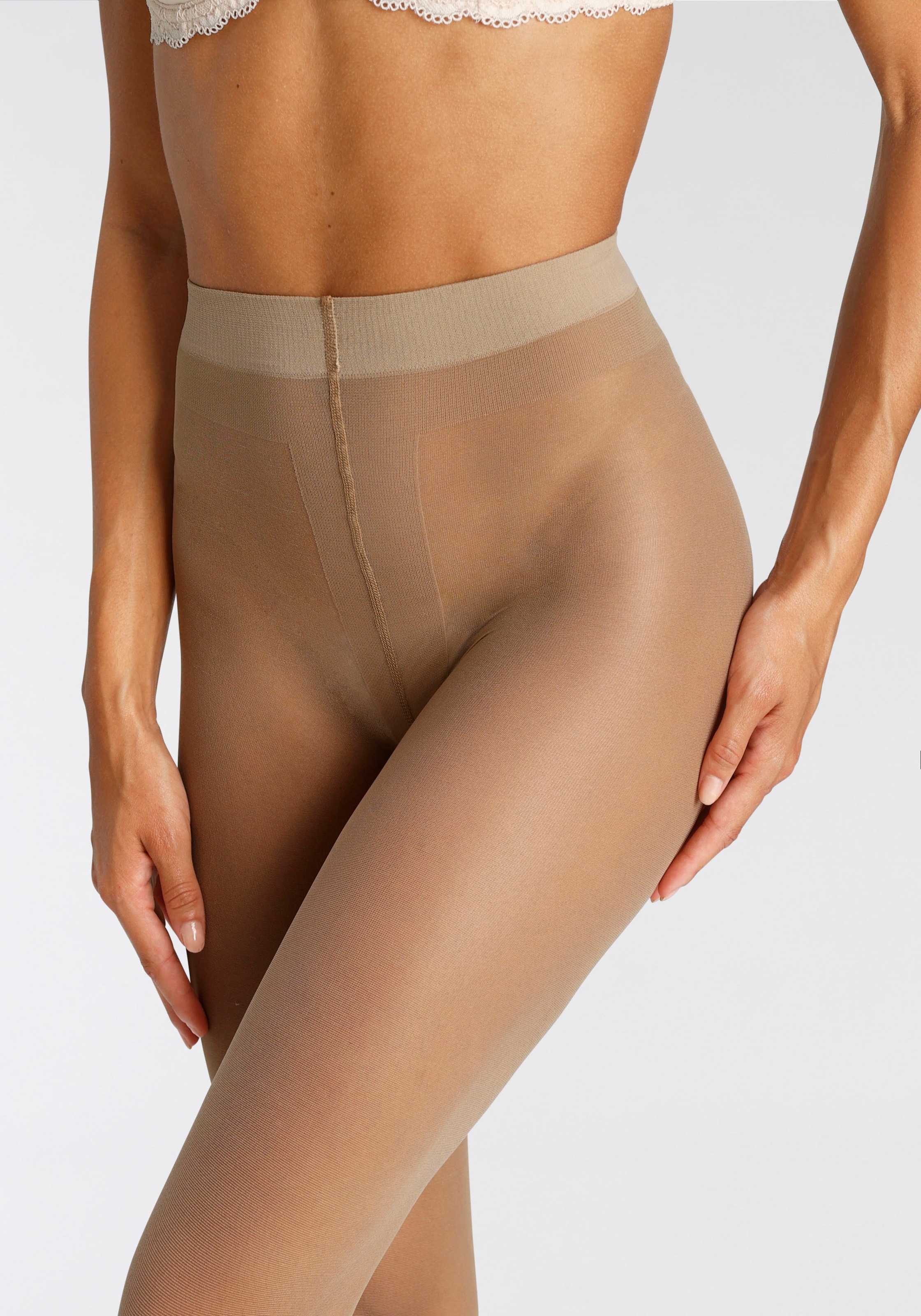 LASCANA Feinstrumpfhose, mit Griffleiste unter dem Bund