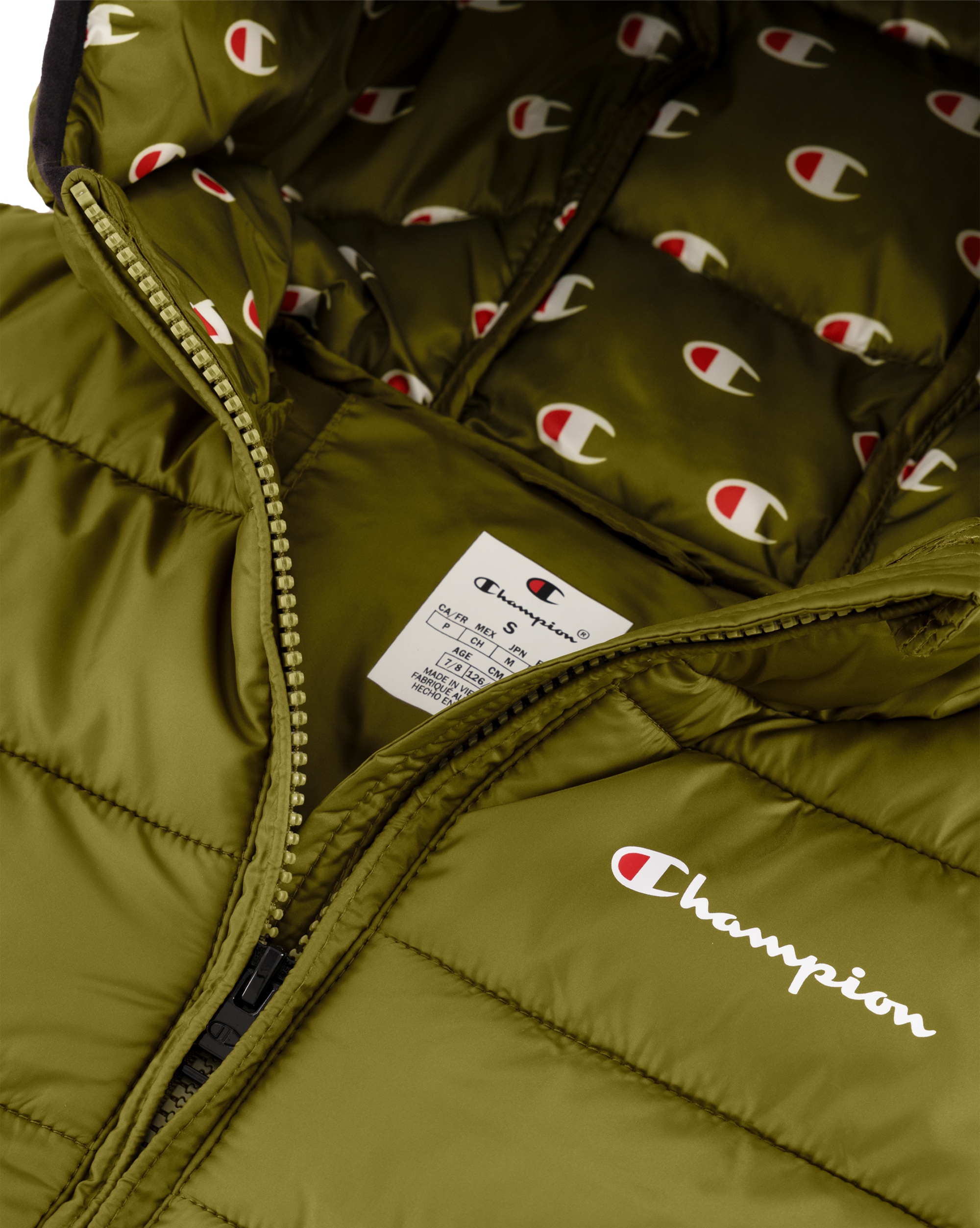 Champion Steppjacke, mit Kapuze