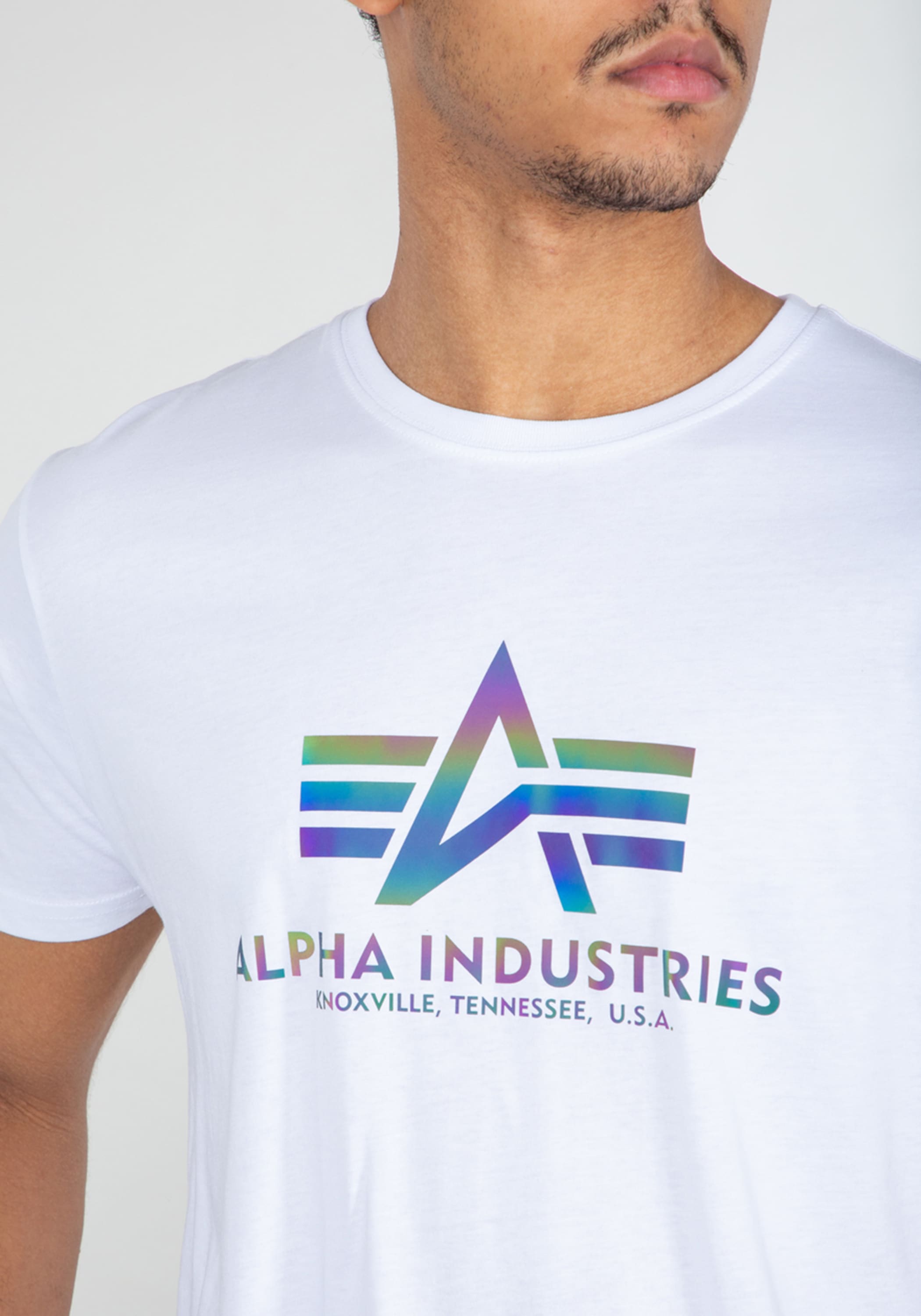 Alpha Industries T-Shirt »Alpha Industries Men - T-Shirts Basic T Rainbow Reflective«