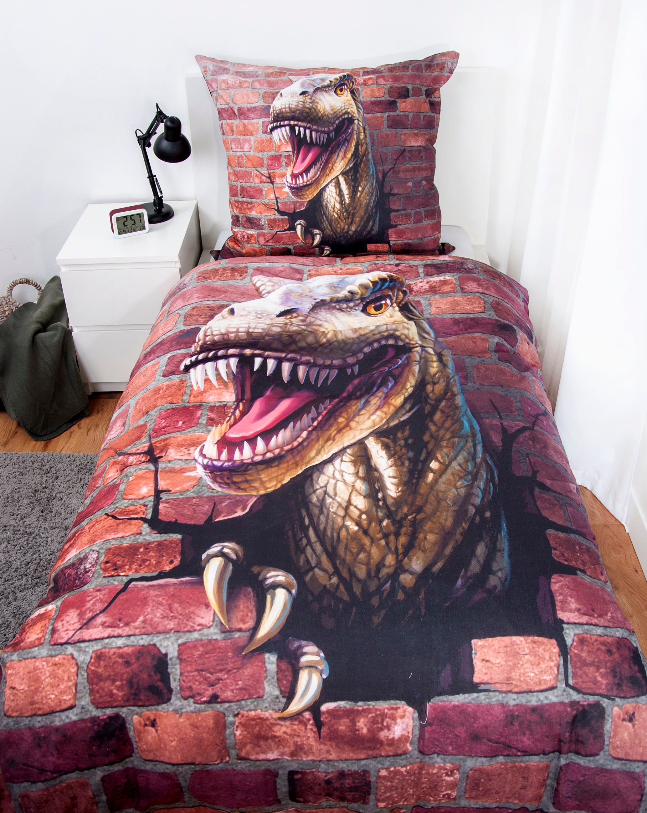 Herding Young Collection Wendebettwäsche »Dino 3D«, mit tollem 3D Motiv