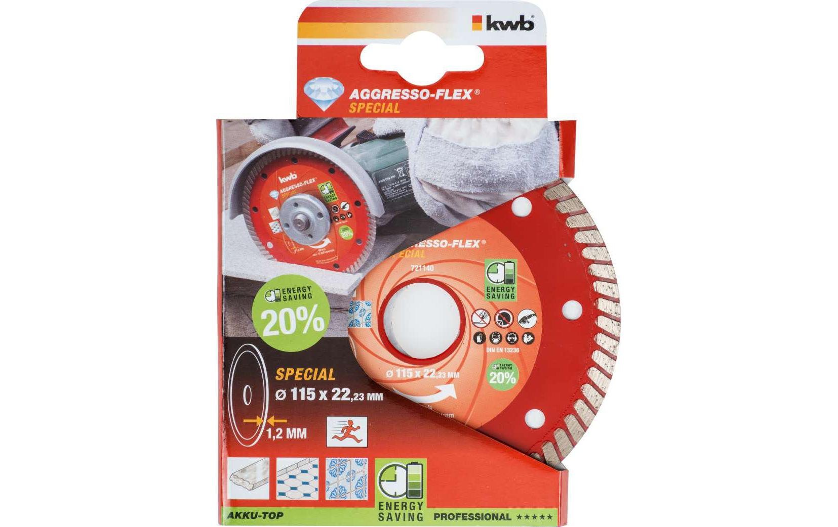 kwb Diamanttrennscheibe »Trennscheibe Akku-Top Diamant 115mm«